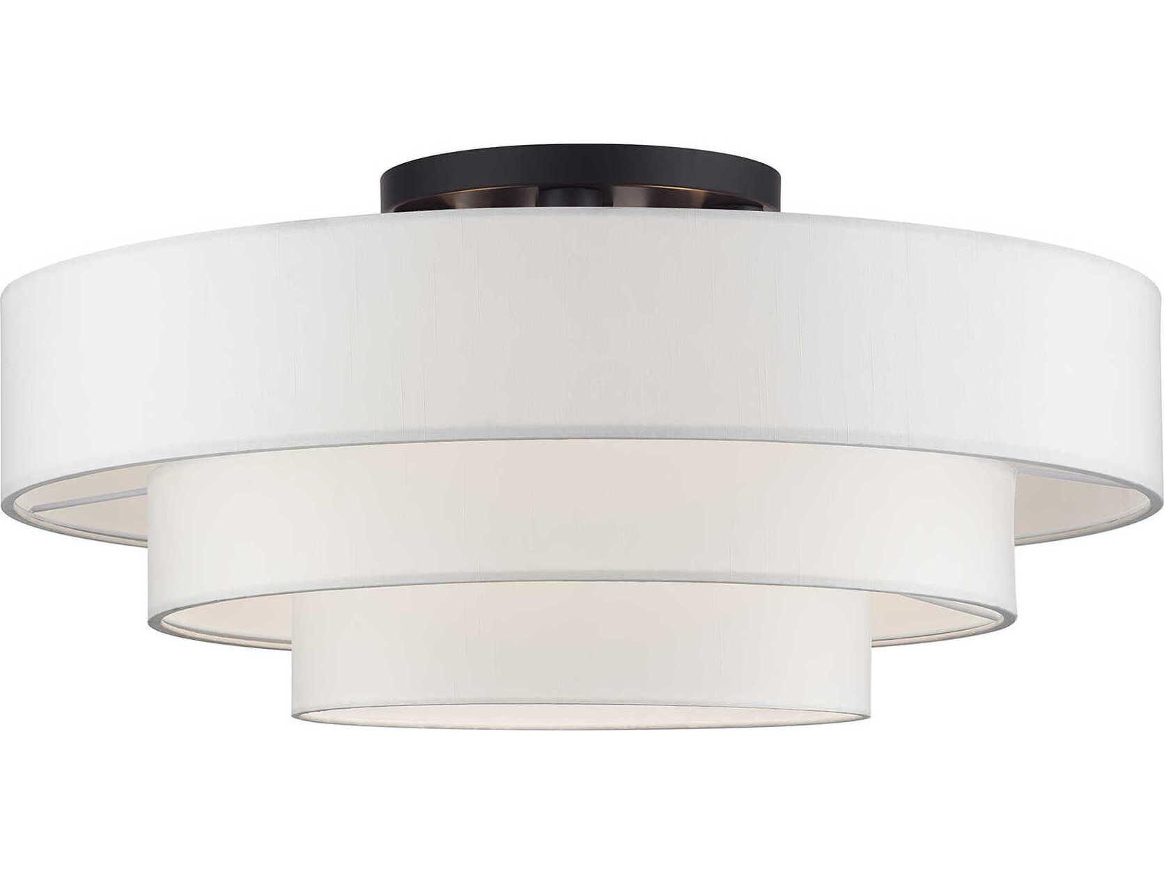 Livex Lighting Manorwood 5-Light Bronze Semi Flush Mount