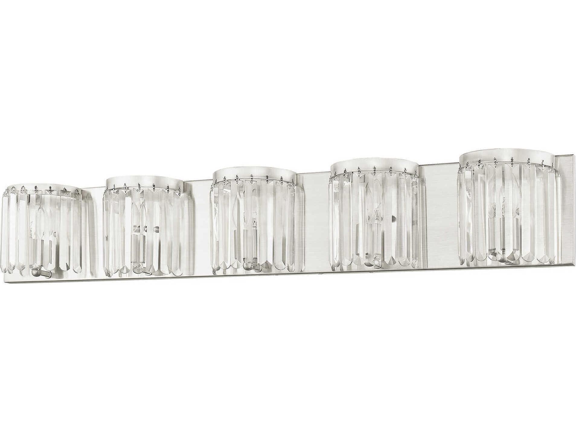 Livex Lighting Ashton 5-Light Brushed Nickel Crystal Vanity Light
