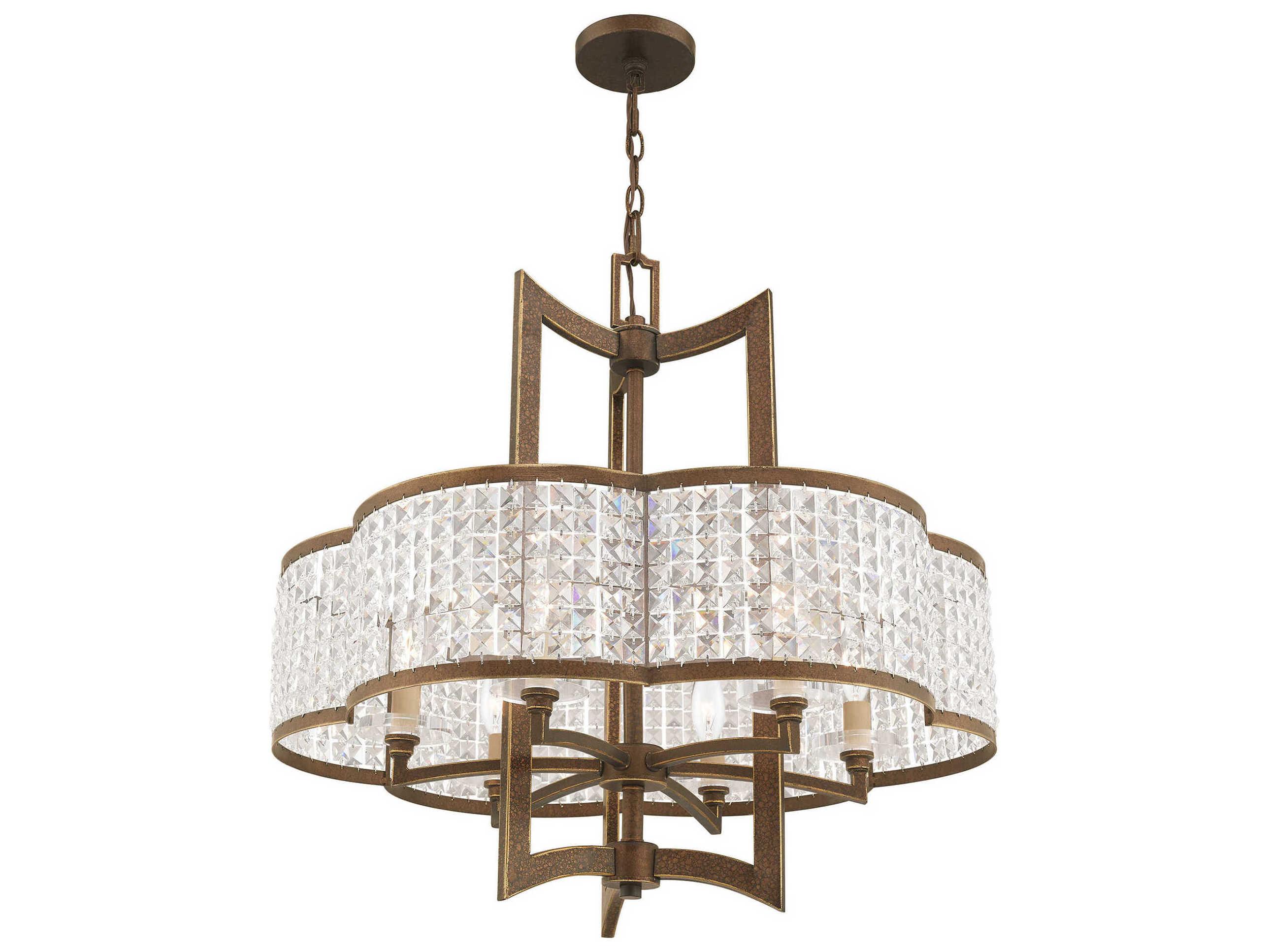 Livex Lighting Grammercy 6-Light Hand Painted Palacial Bronze Crystal Chandelier