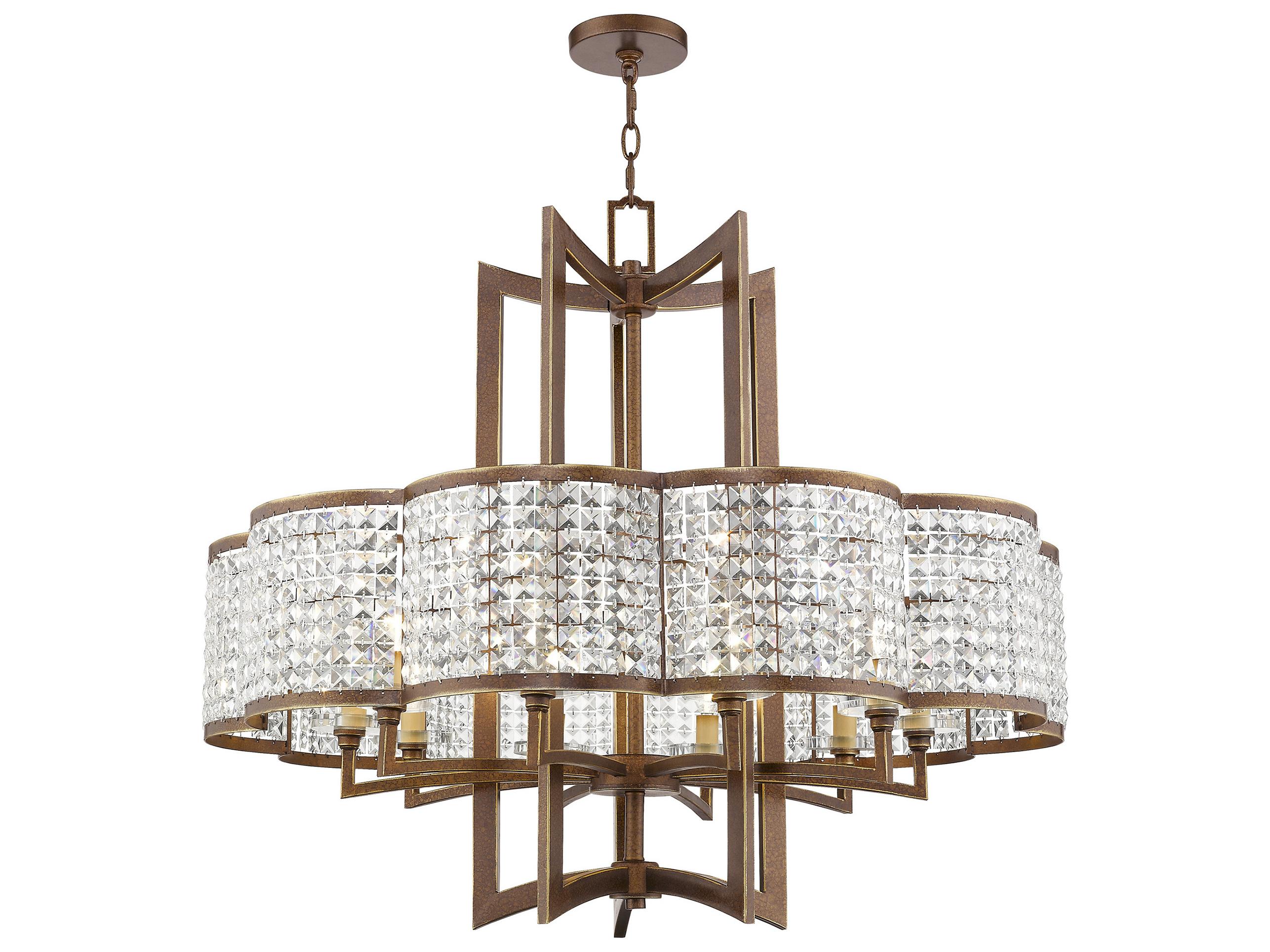 Livex Lighting Grammercy 10-Light Hand Applied Palacial Bronze Chandelier