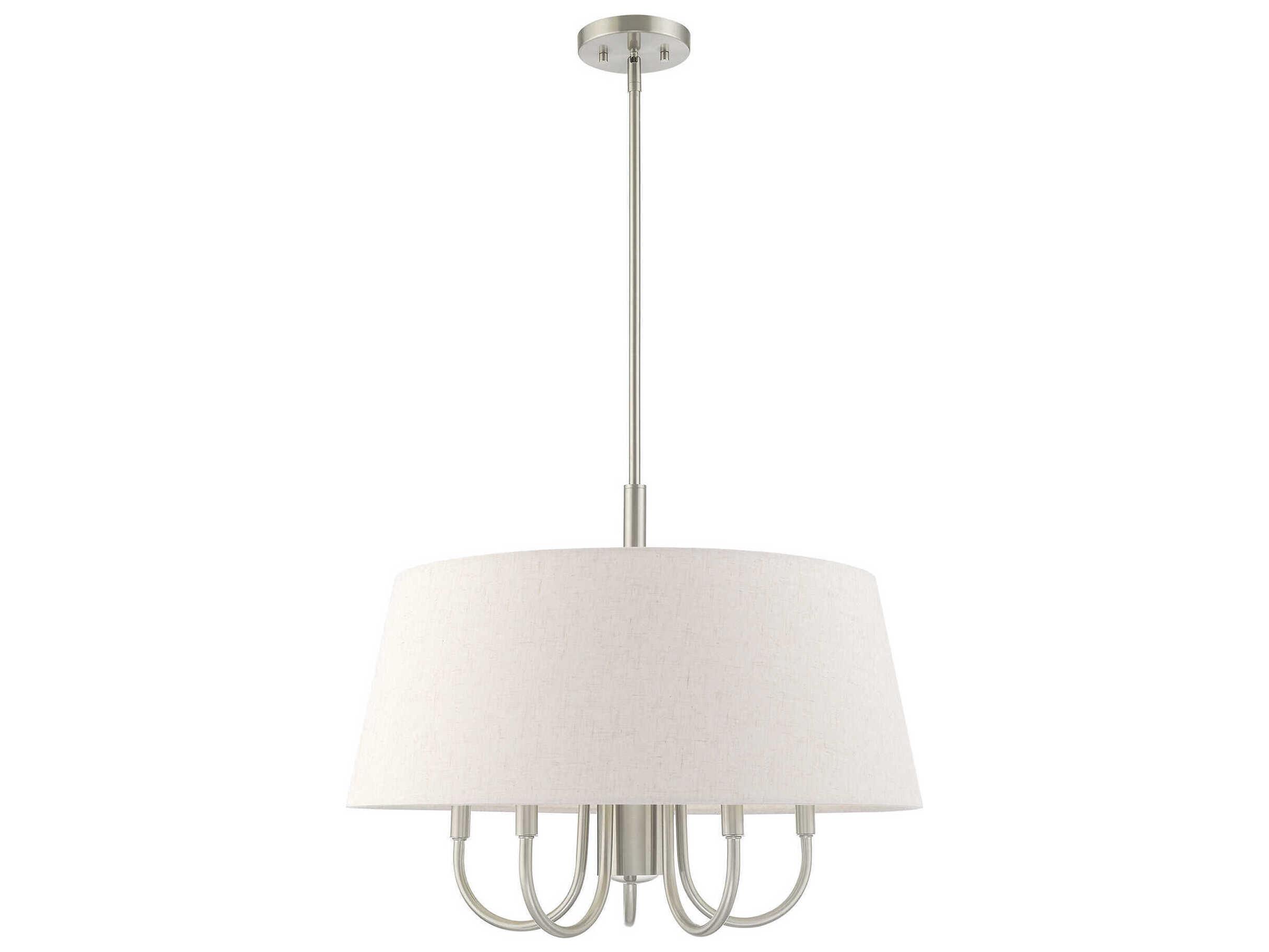 Livex Lighting Belclaire 6-Light Brushed Nickel Empire Chandelier