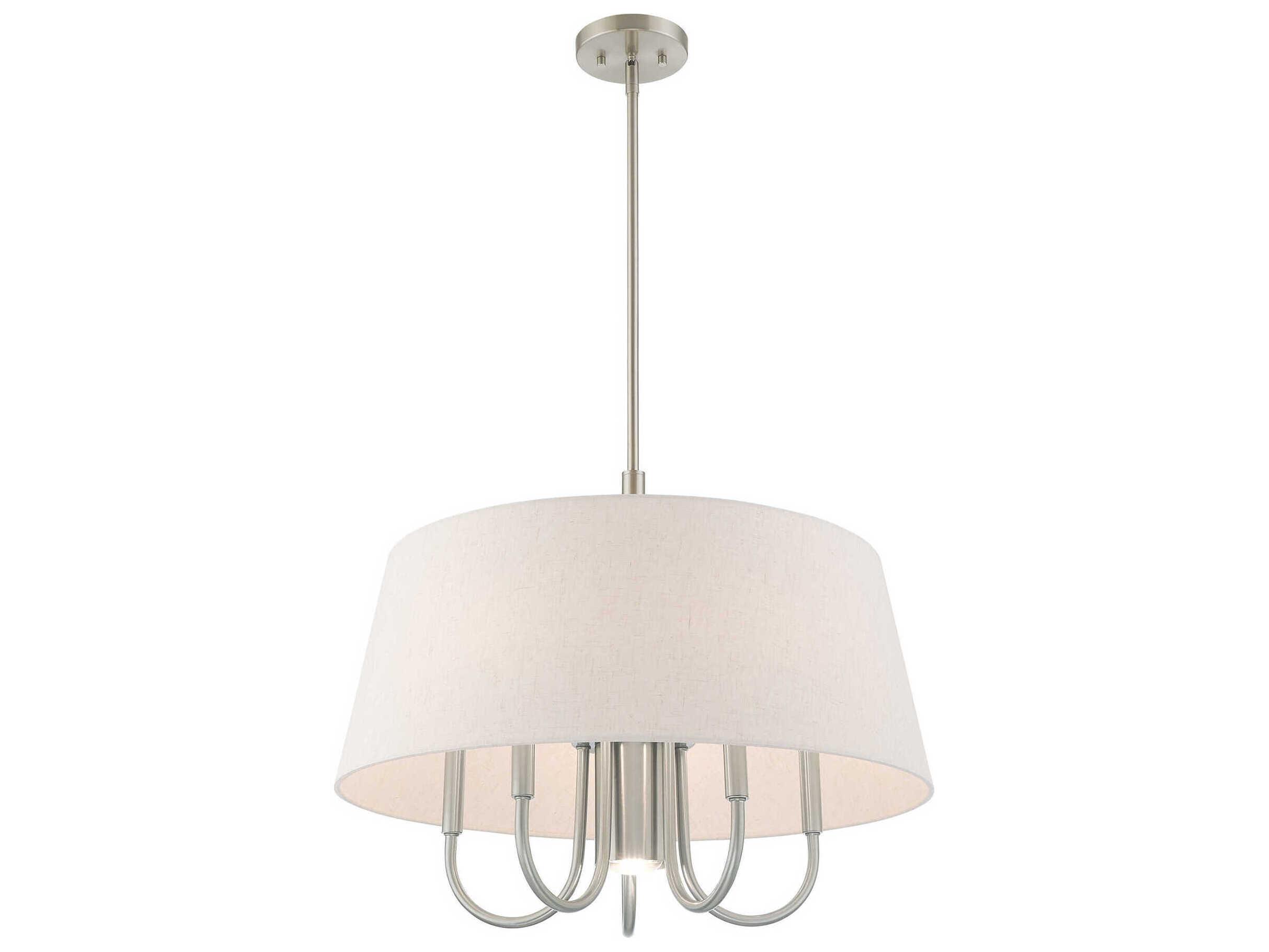 Livex Lighting Belclaire 6-Light Brushed Nickel Empire Chandelier