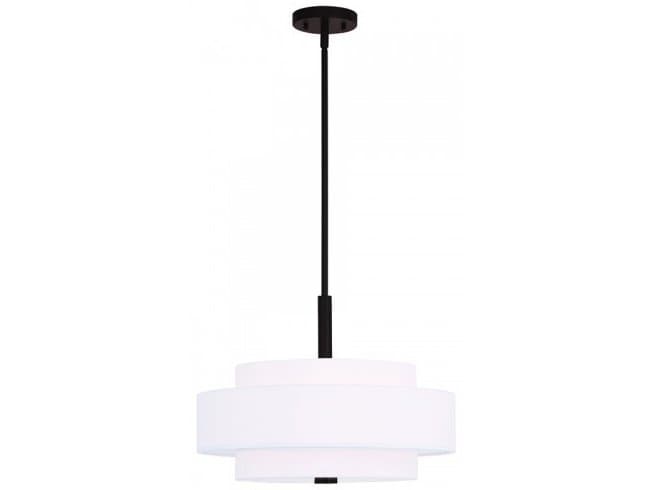 Livex Lighting Meridian 4-Light Bronze Drum Pendant