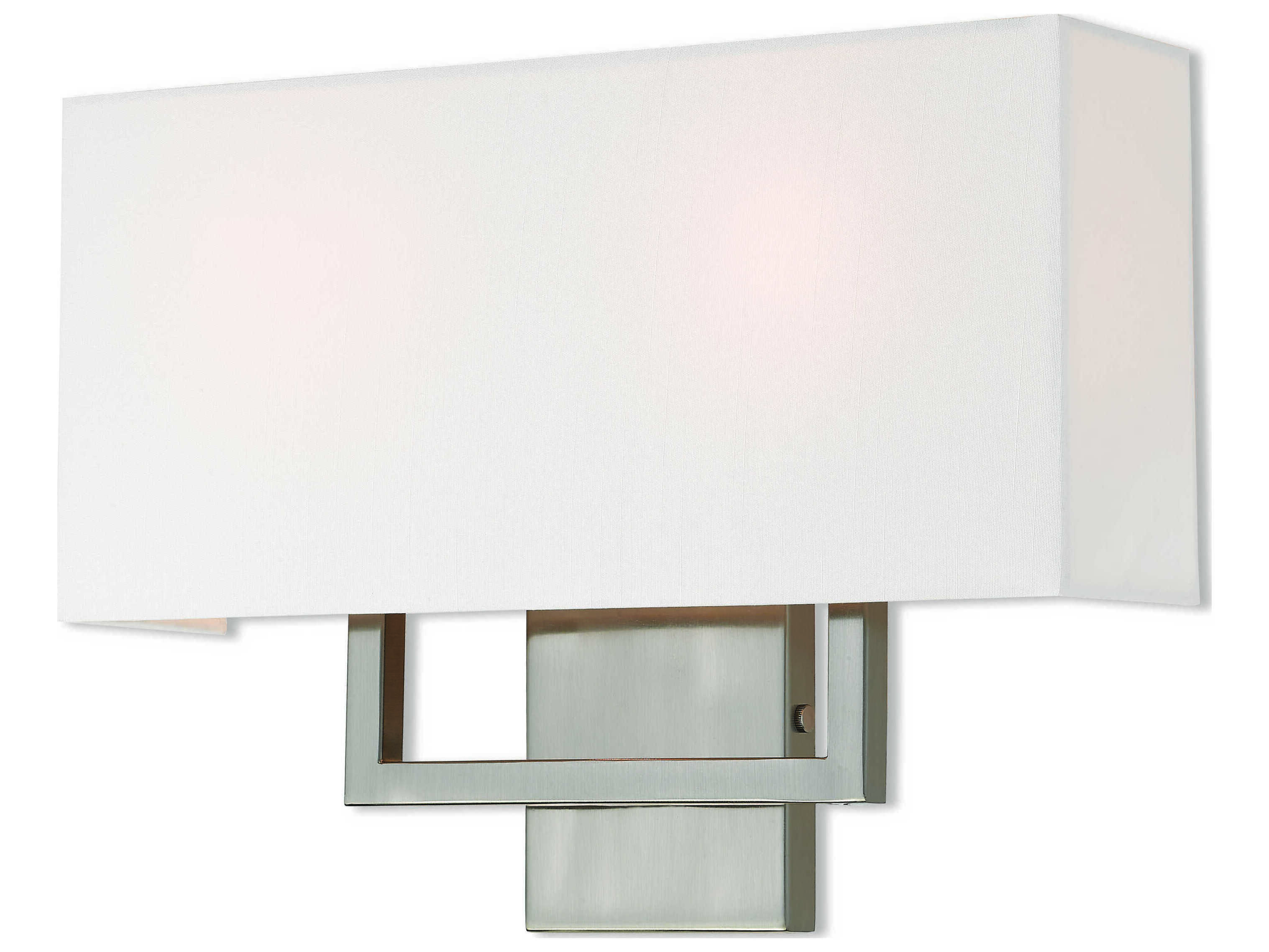 Livex Lighting Pierson 2-Light Brushed Nickel White Wall Sconce