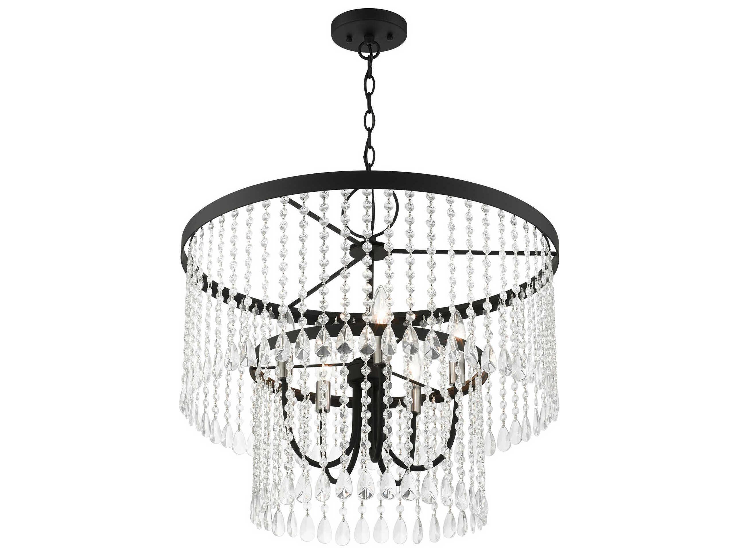 Livex Lighting Elizabeth 5-Light Black Crystal Chandelier