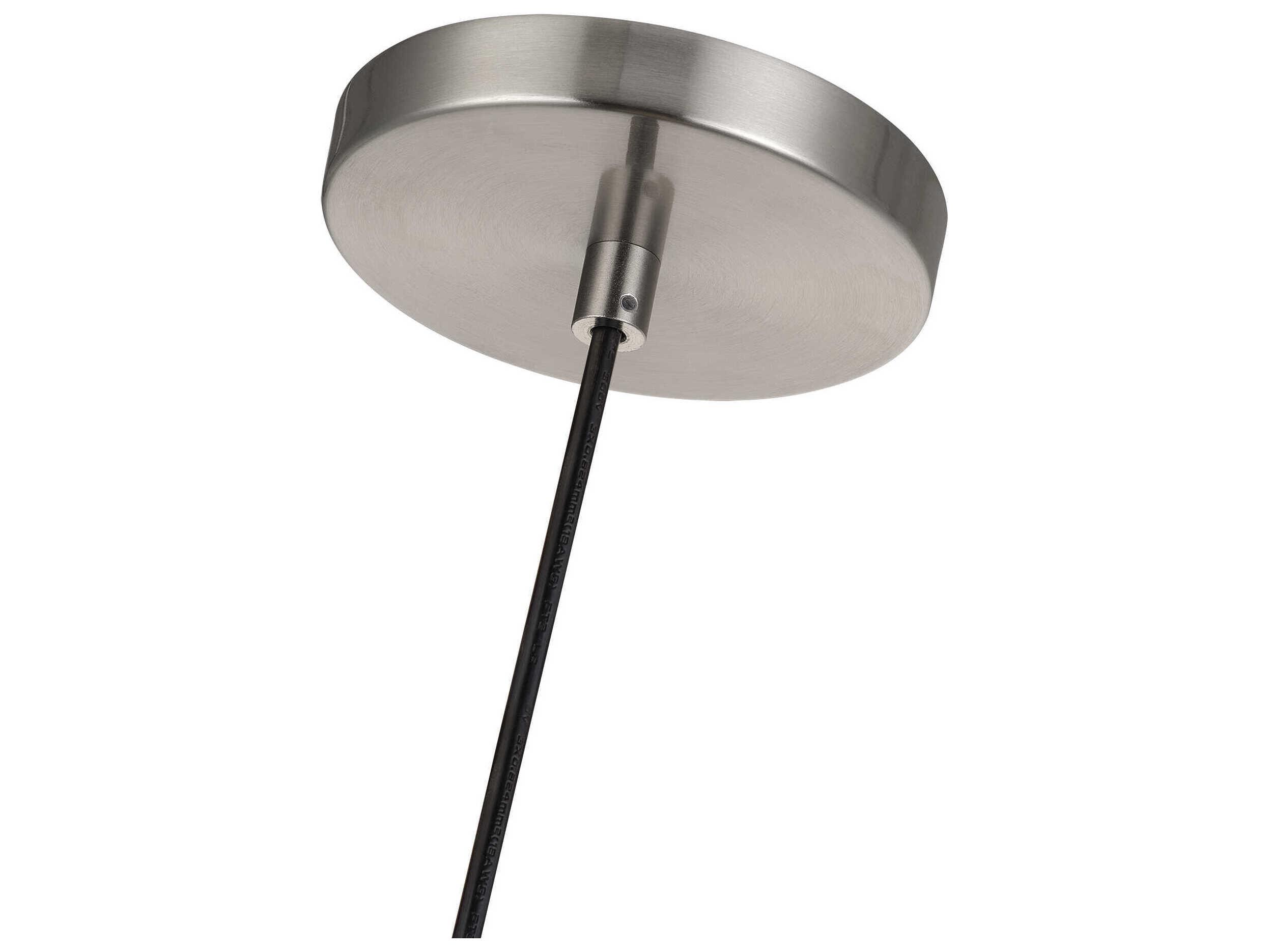 Livex Lighting Monroe 1-Light Brushed Nickel Drum Mini Pendant