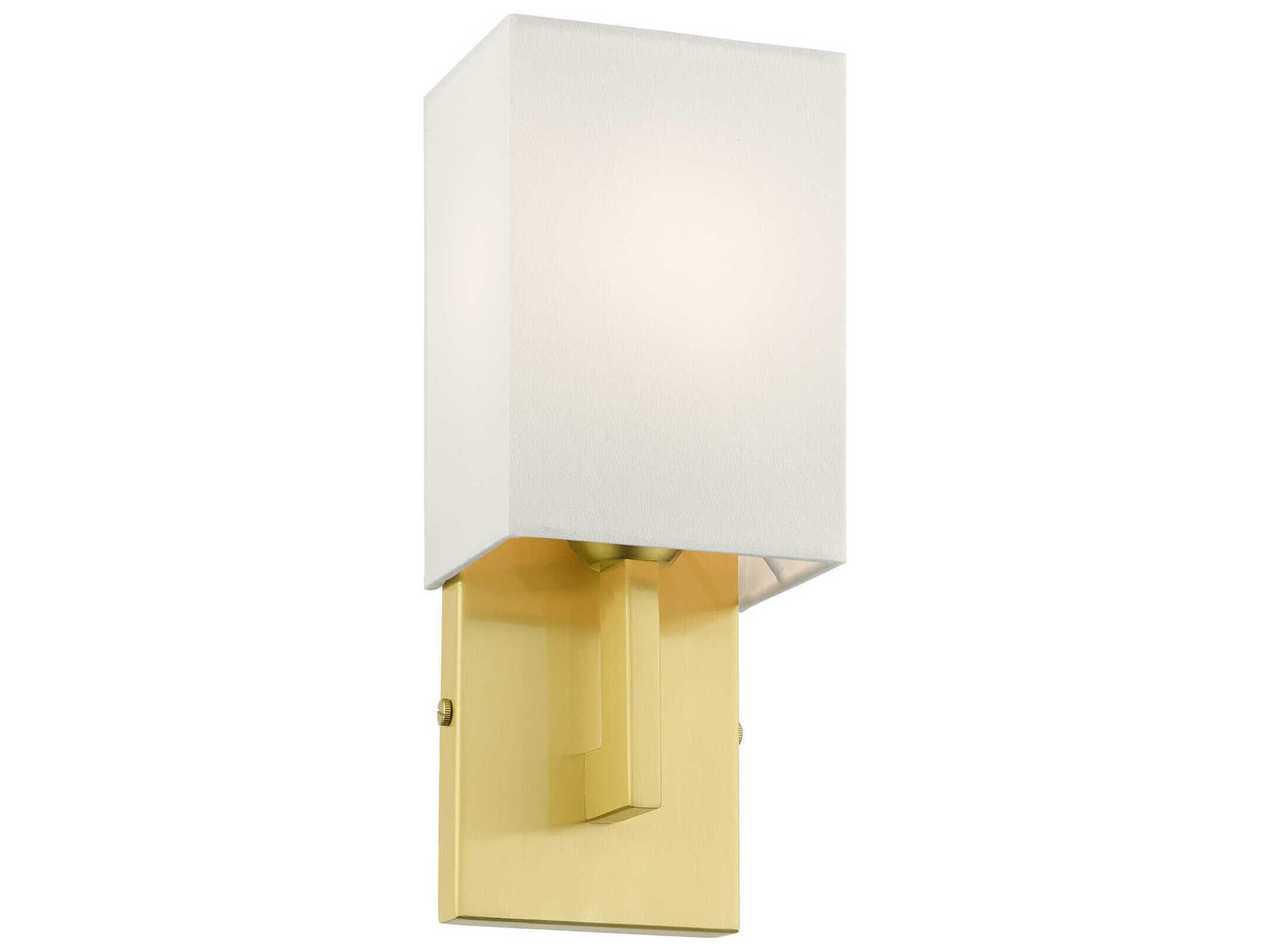 Livex Lighting Meridian 1-Light Satin Brass Wall Sconce