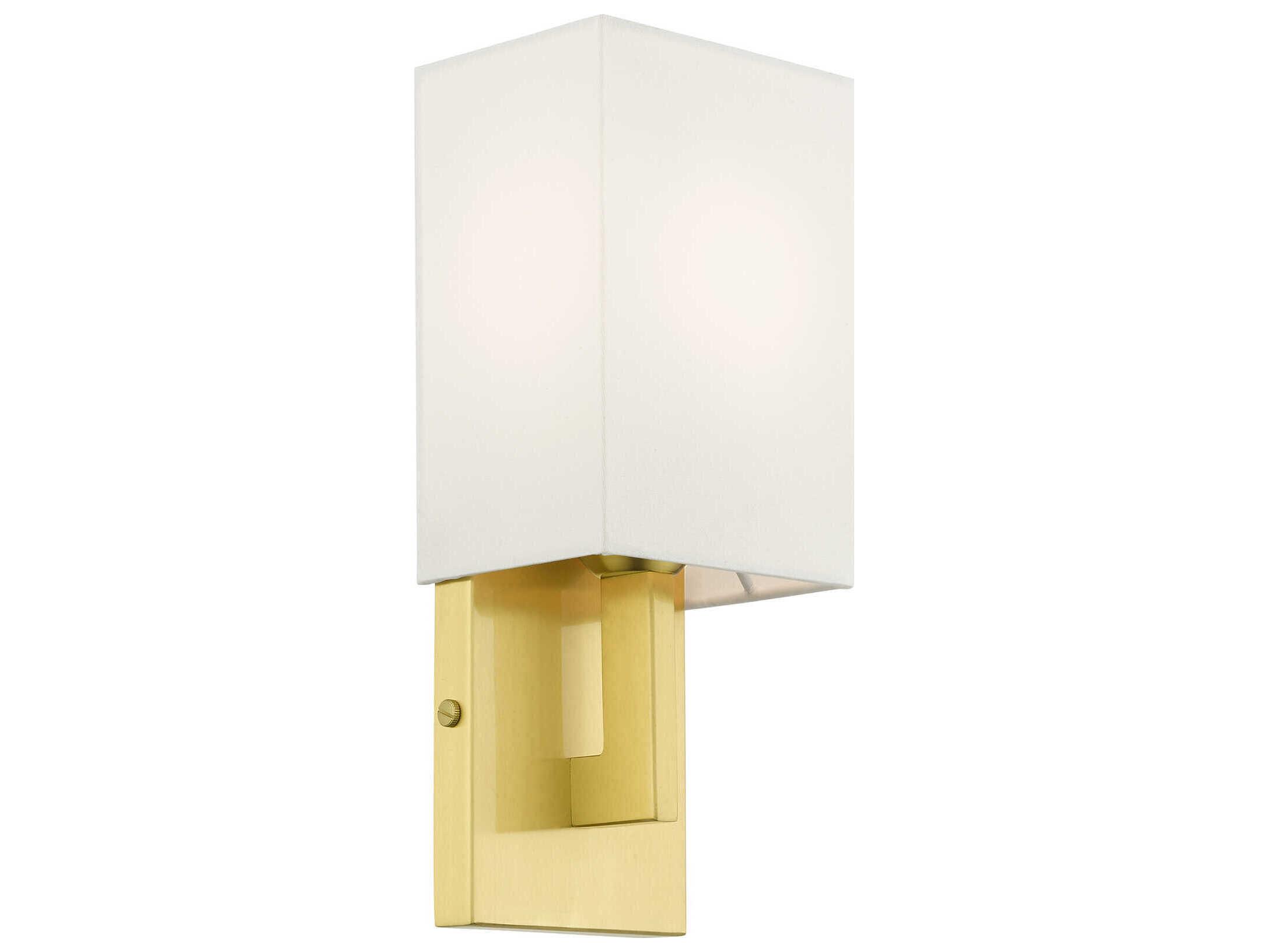 Livex Lighting Meridian 1-Light Satin Brass Wall Sconce