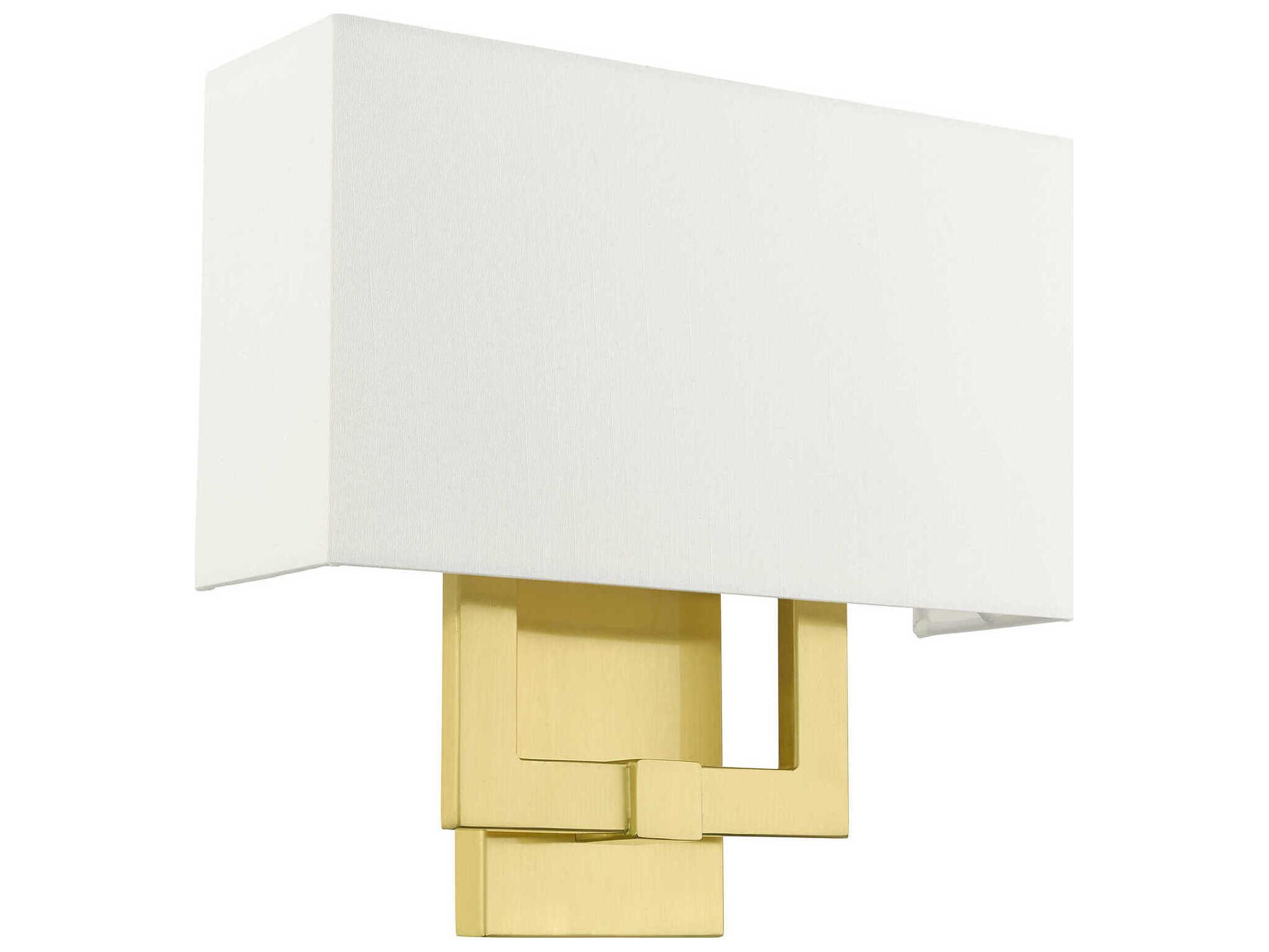 Livex Lighting Meridian 2-Light Satin Brass Wall Sconce