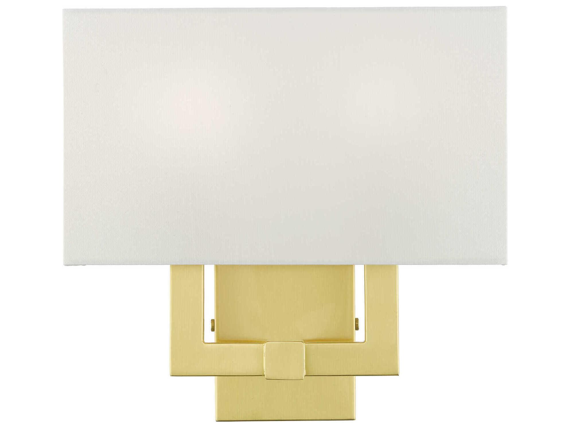 Livex Lighting Meridian 2-Light Satin Brass Wall Sconce