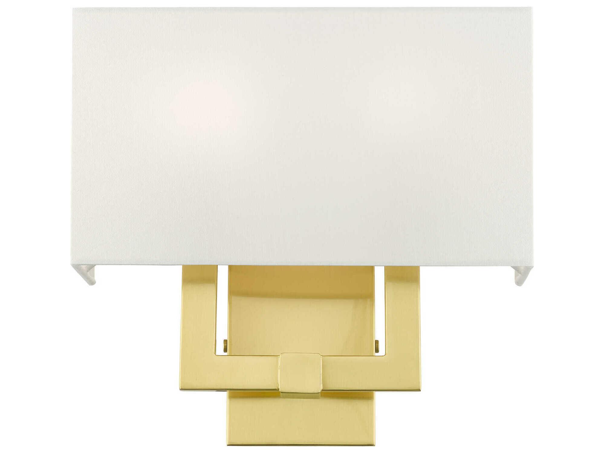 Livex Lighting Meridian 2-Light Satin Brass Wall Sconce