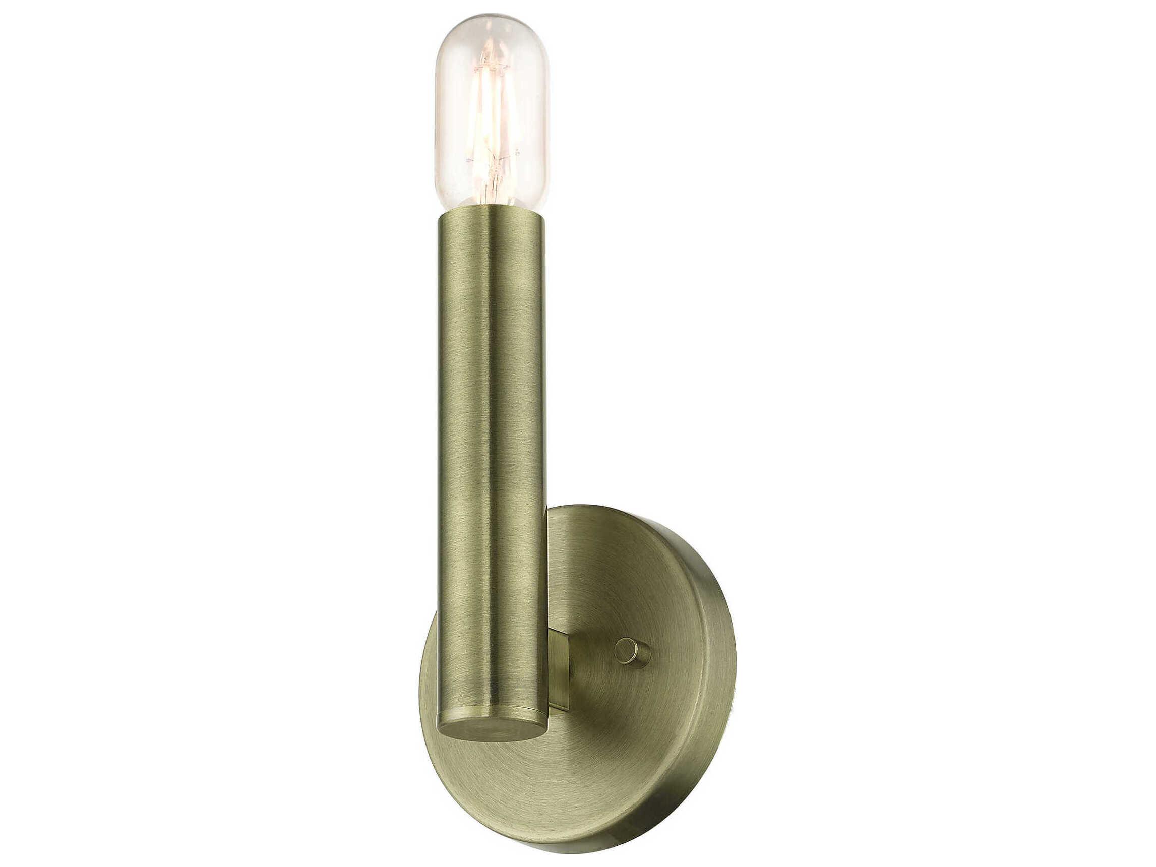 Livex Lighting Copenhagen 1-Light Antique Brass Wall Sconce