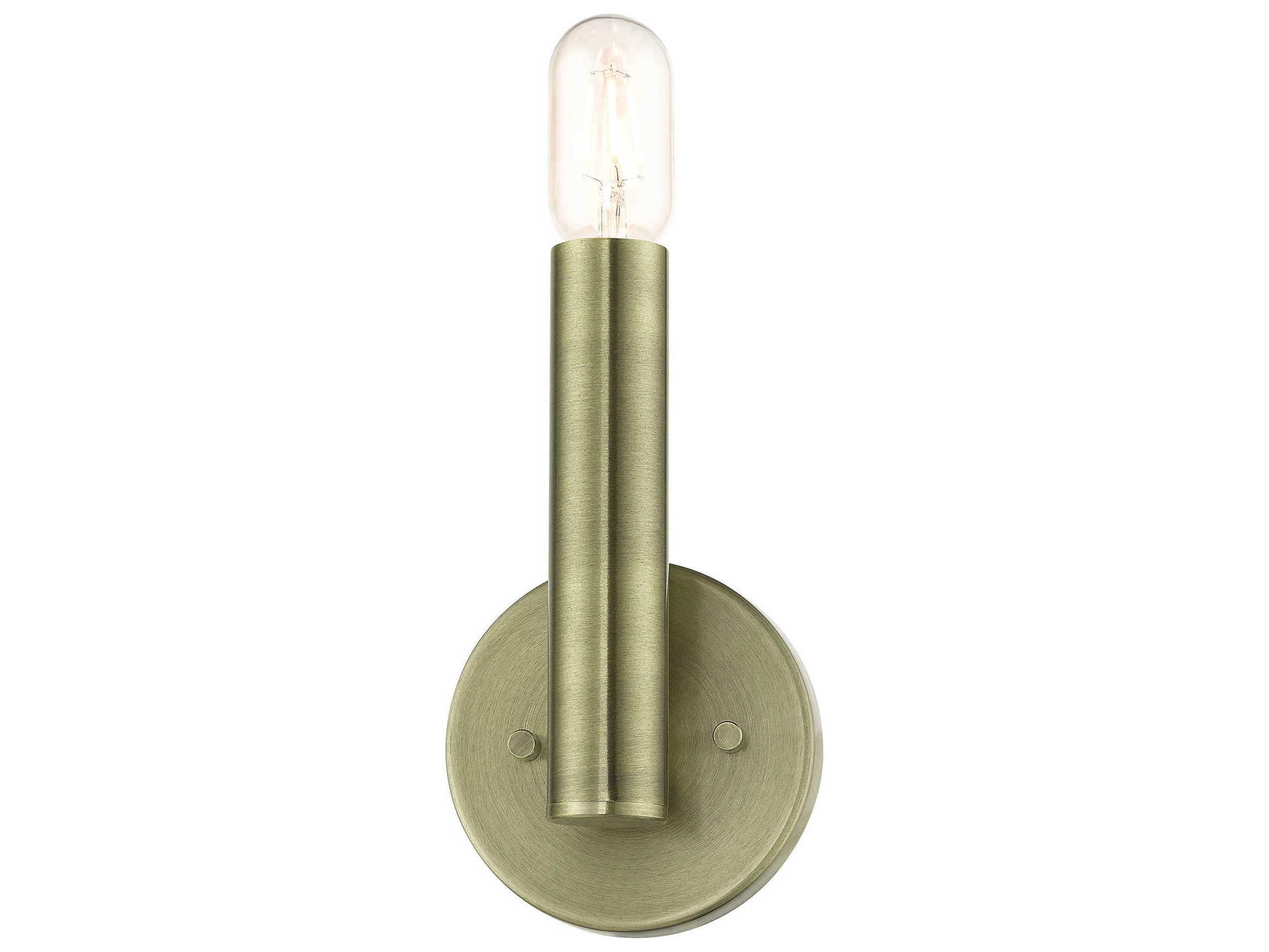 Livex Lighting Copenhagen 1-Light Antique Brass Wall Sconce