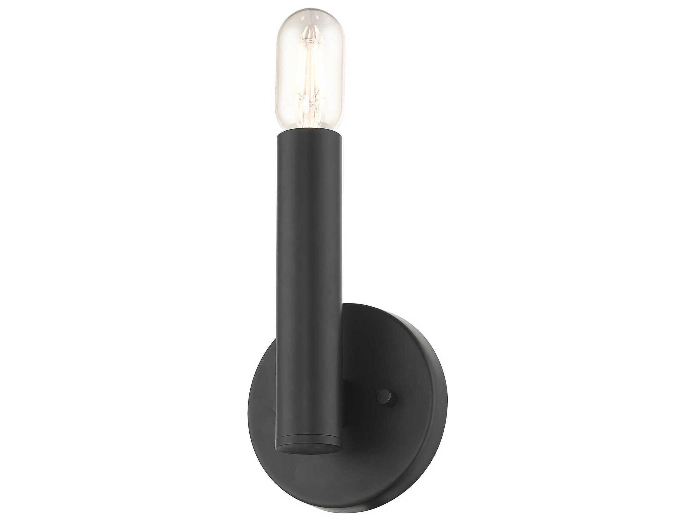 Livex Lighting Copenhagen 1-Light Black Wall Sconce