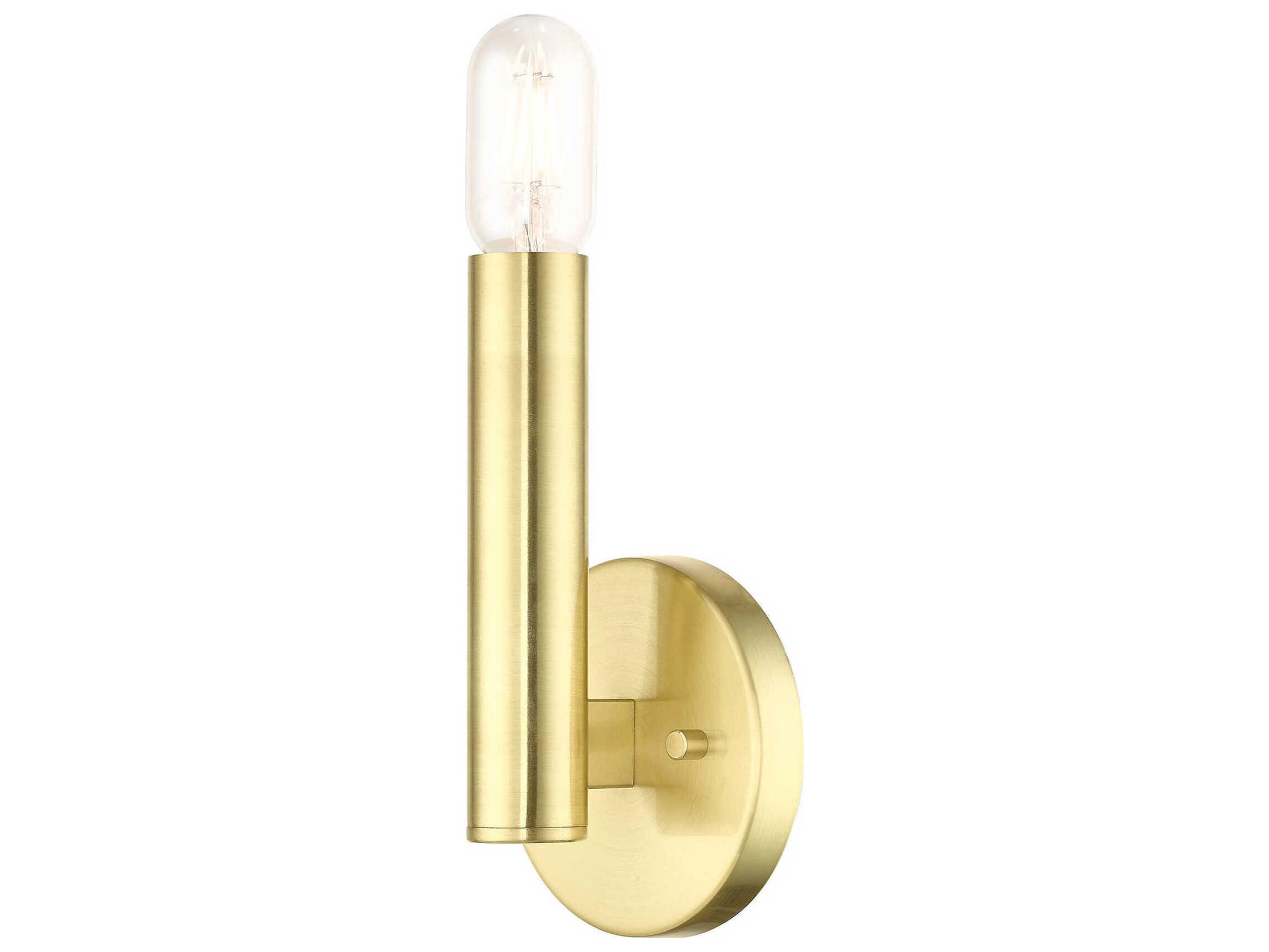 Livex Lighting Copenhagen 1-Light Satin Brass Wall Sconce