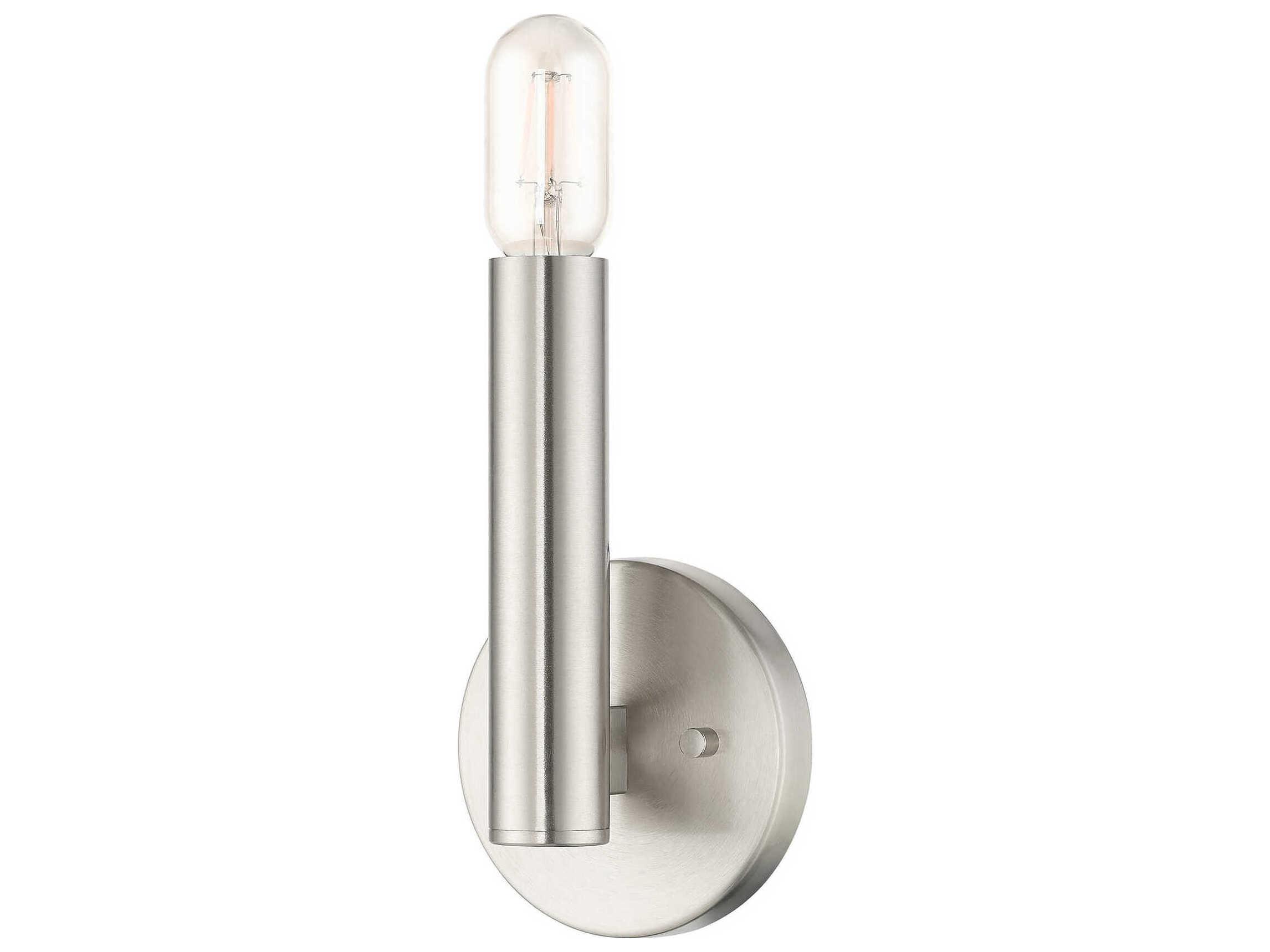 Livex Lighting Copenhagen 1-Light Brushed Nickel Wall Sconce