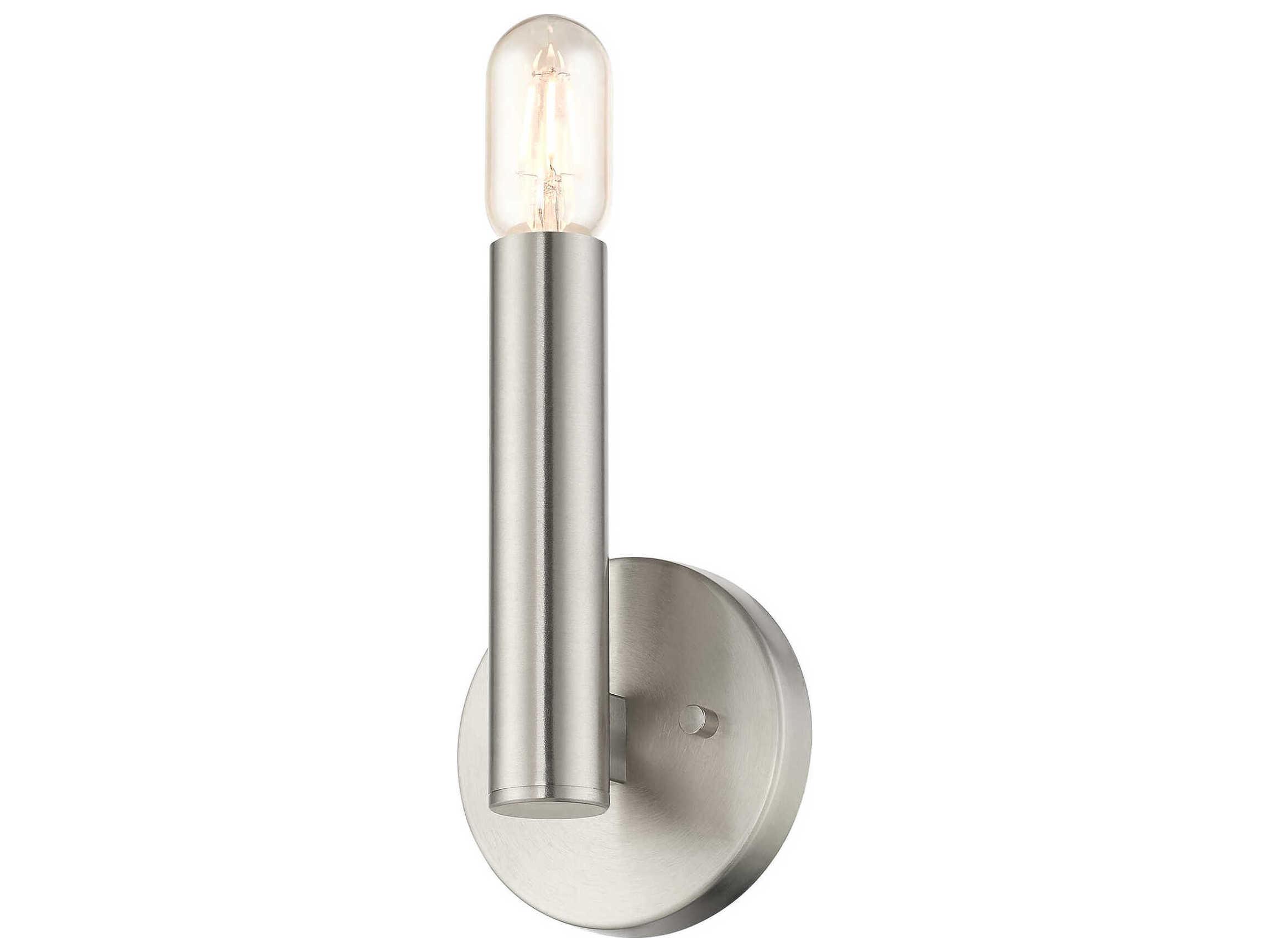 Livex Lighting Copenhagen 1-Light Brushed Nickel Wall Sconce