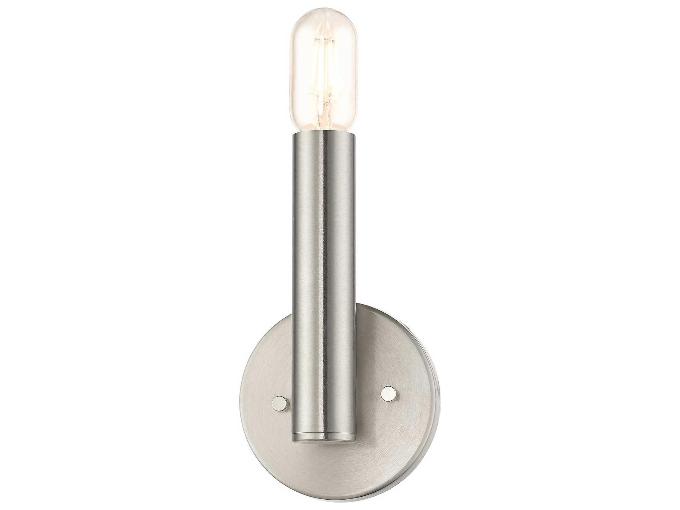 Livex Lighting Copenhagen 1-Light Brushed Nickel Wall Sconce