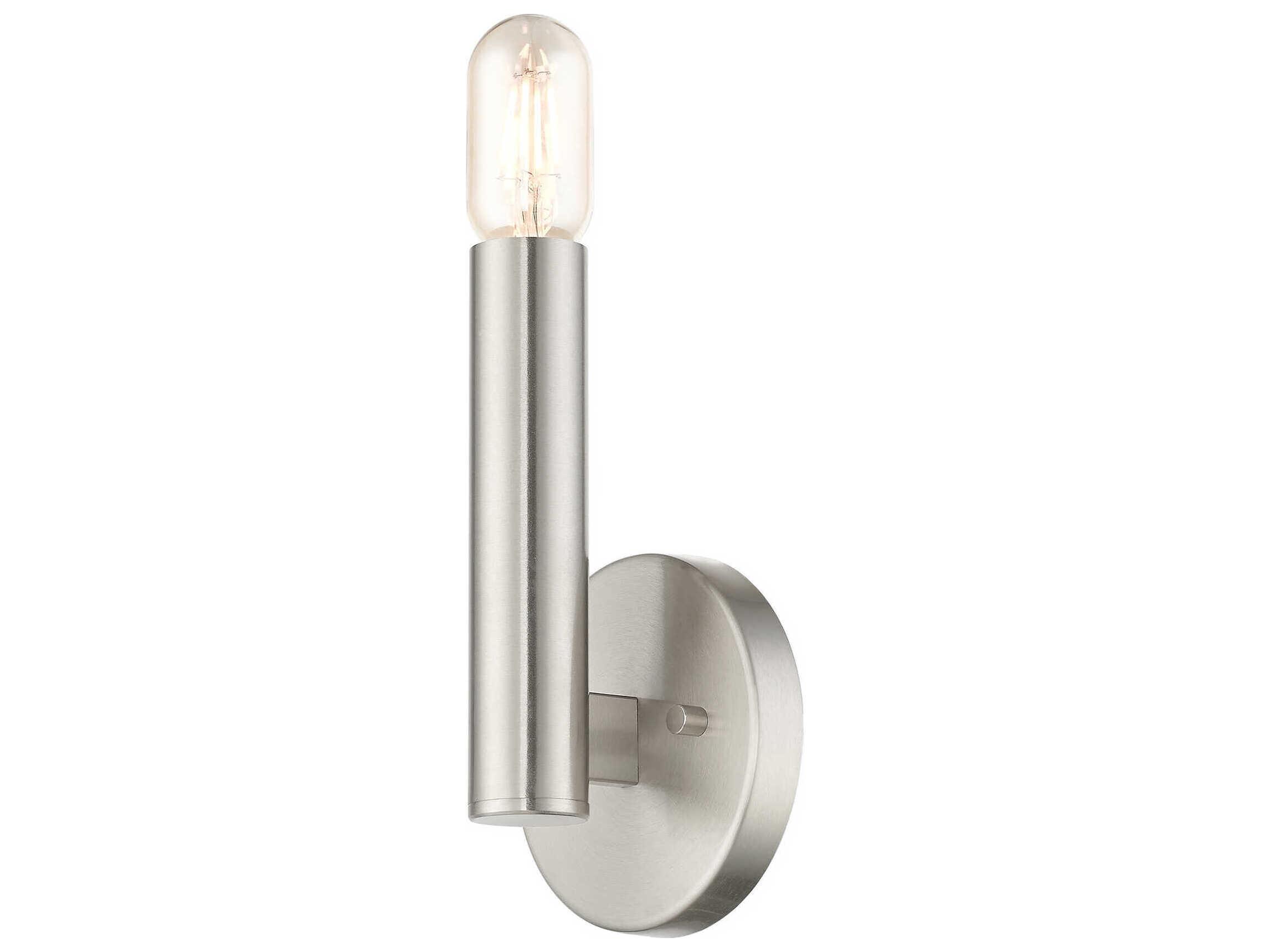 Livex Lighting Copenhagen 1-Light Brushed Nickel Wall Sconce