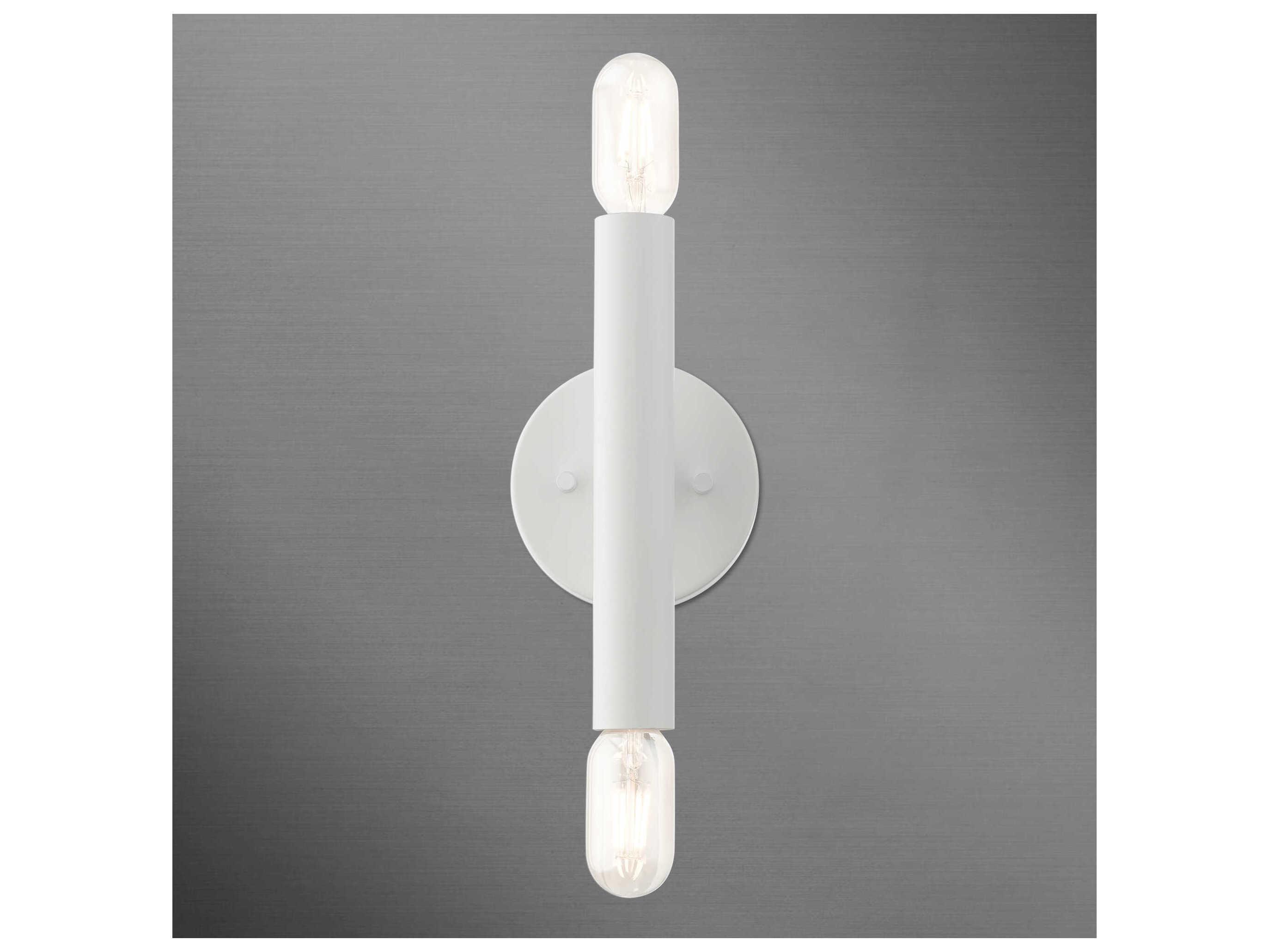 Livex Lighting Copenhagen 2-Light White Wall Sconce