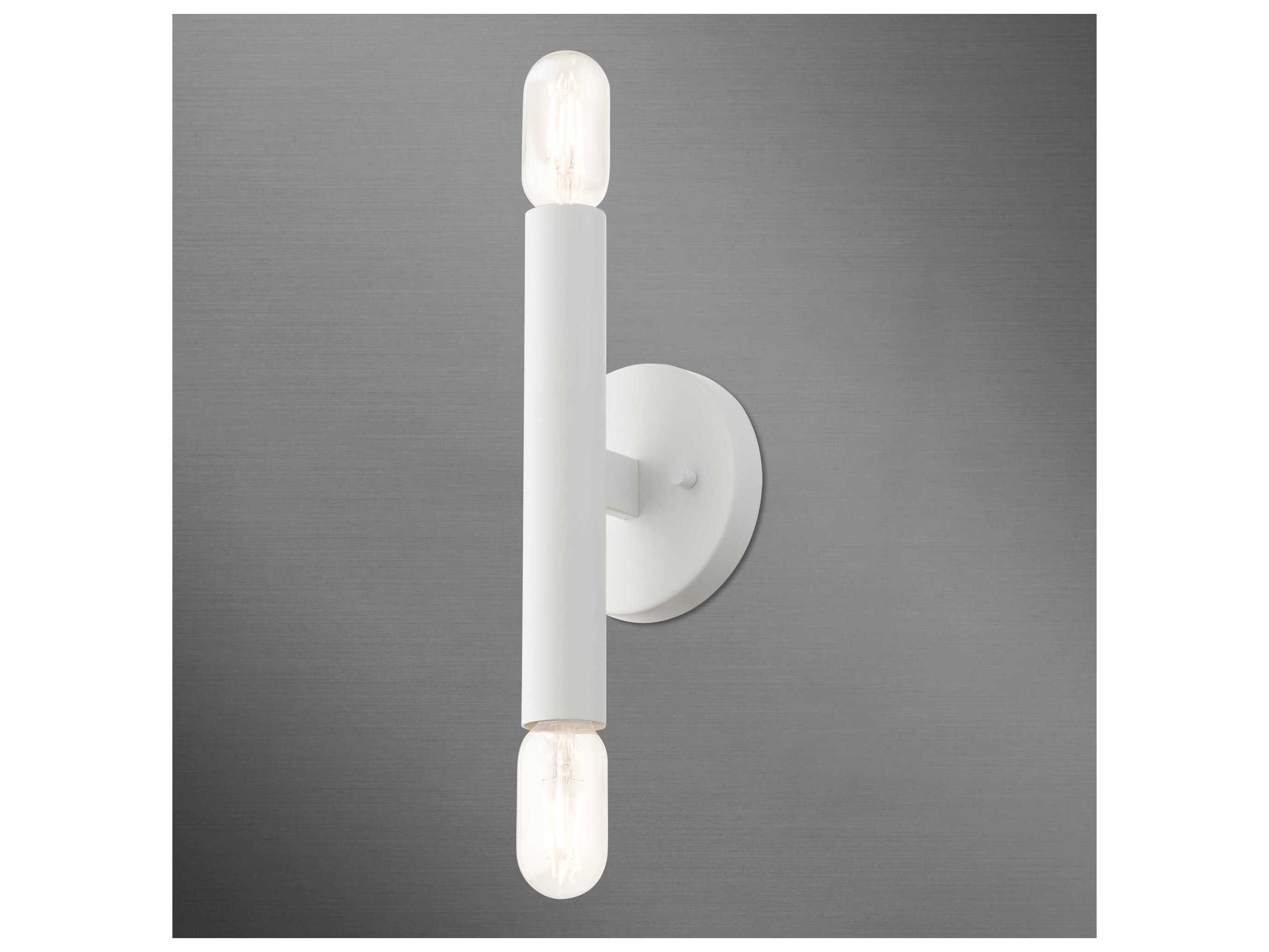 Livex Lighting Copenhagen 2-Light White Wall Sconce