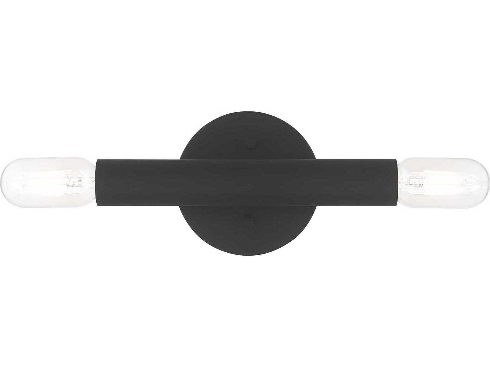 Livex Lighting Copenhagen 2-Light Black Wall Sconce