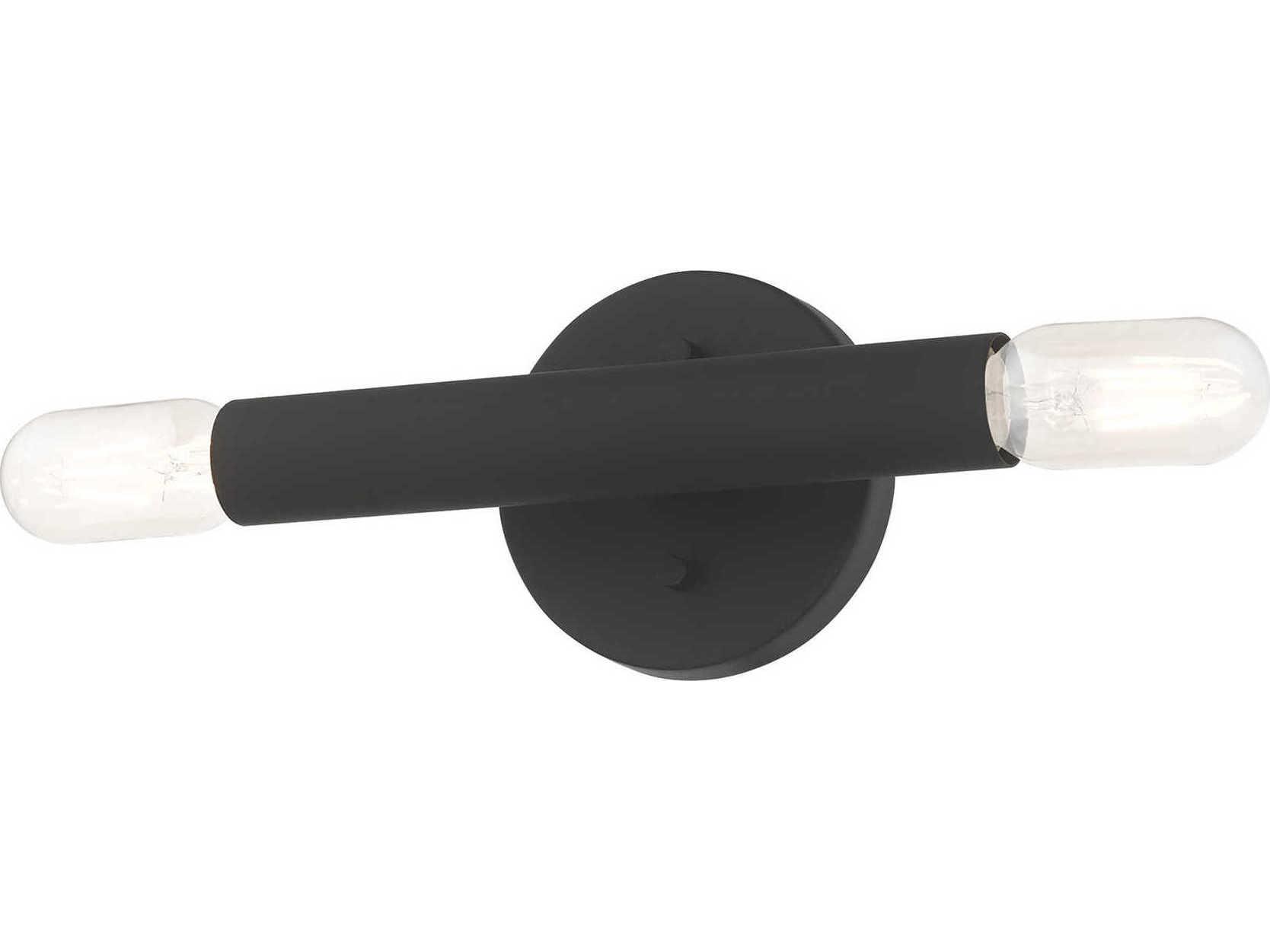 Livex Lighting Copenhagen 2-Light Black Wall Sconce