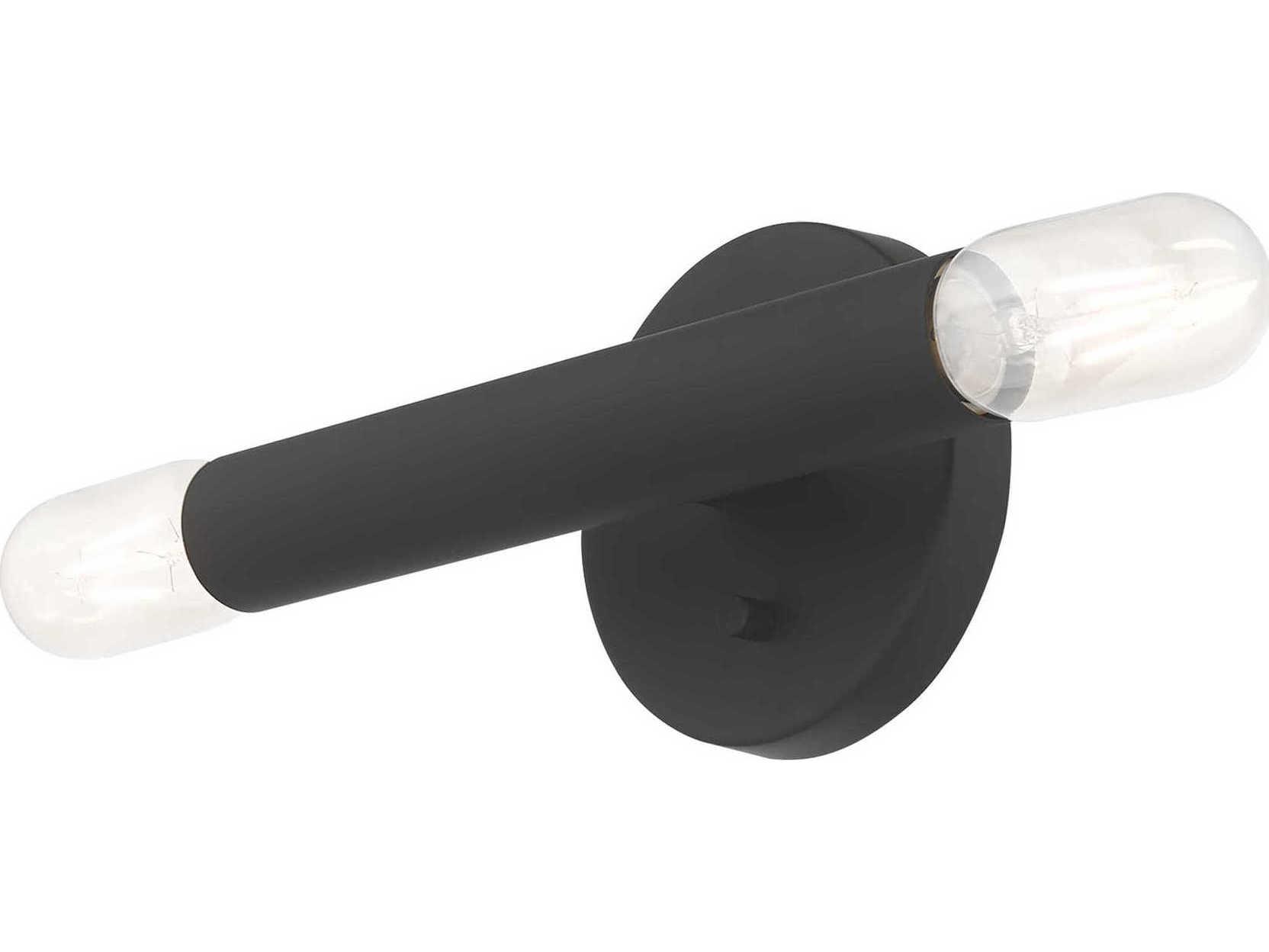 Livex Lighting Copenhagen 2-Light Black Wall Sconce