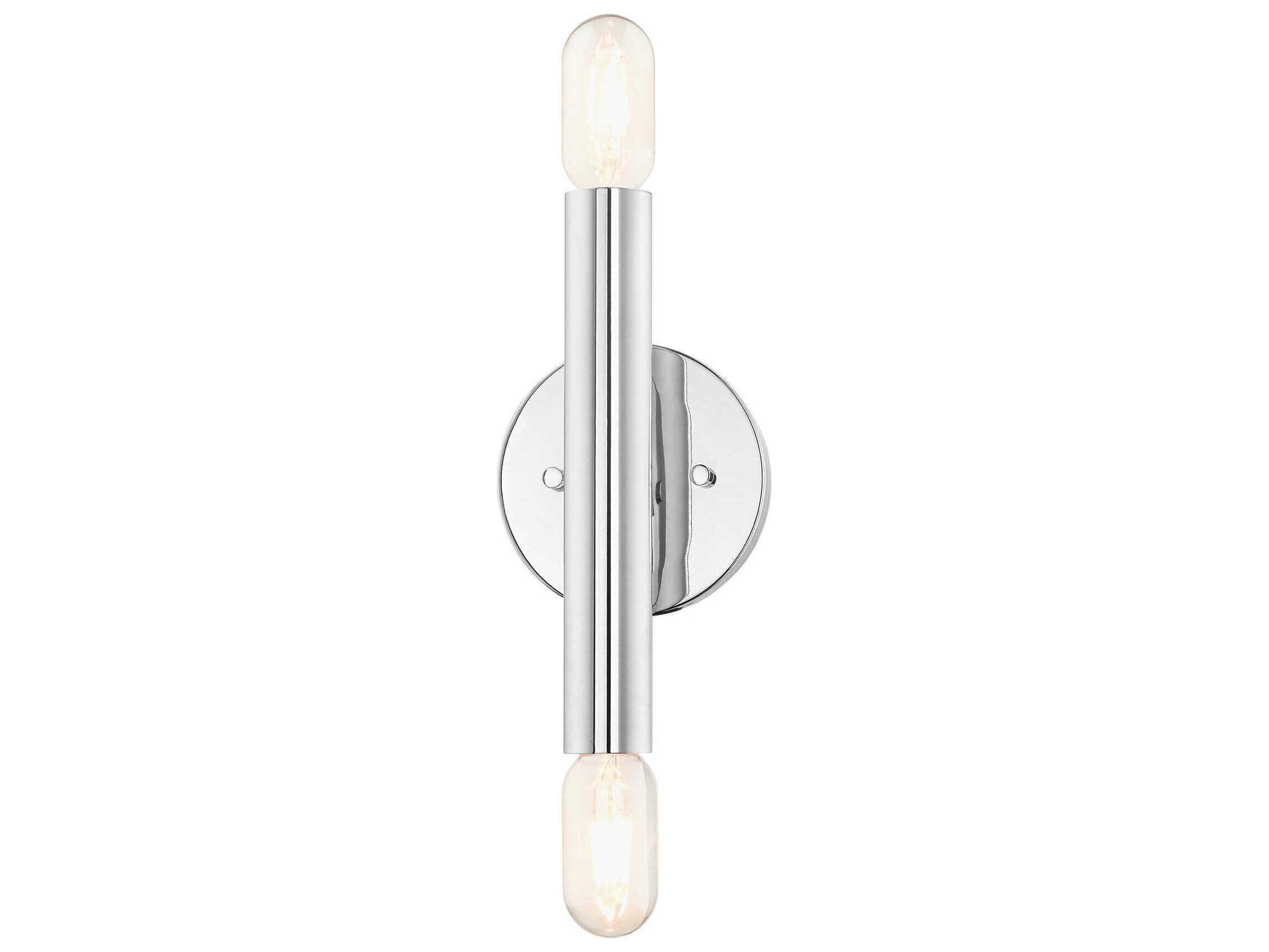 Livex Lighting Copenhagen 2-Light Polished Chrome Wall Sconce