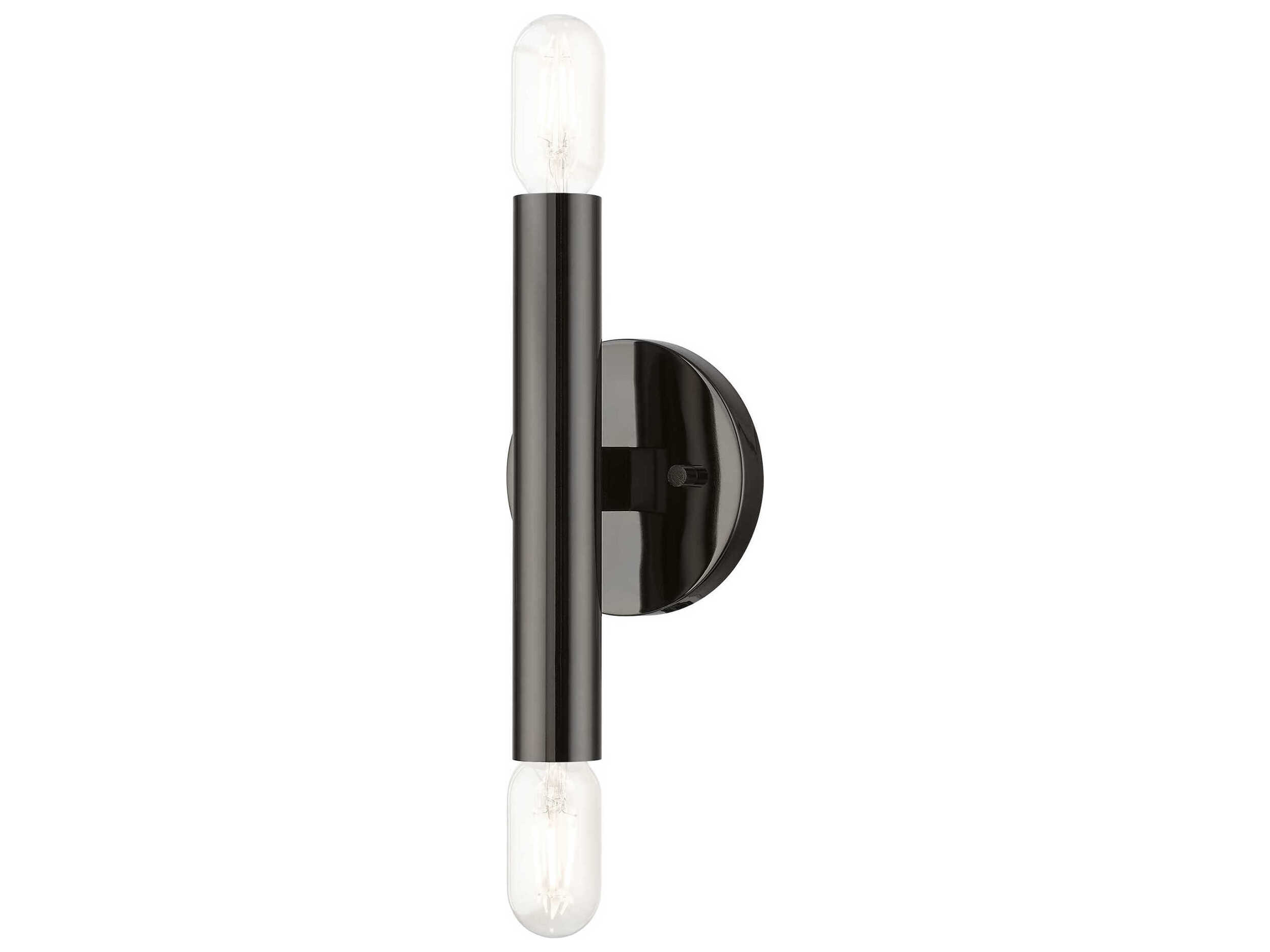 Livex Lighting Copenhagen 2-Light Black Chrome Wall Sconce