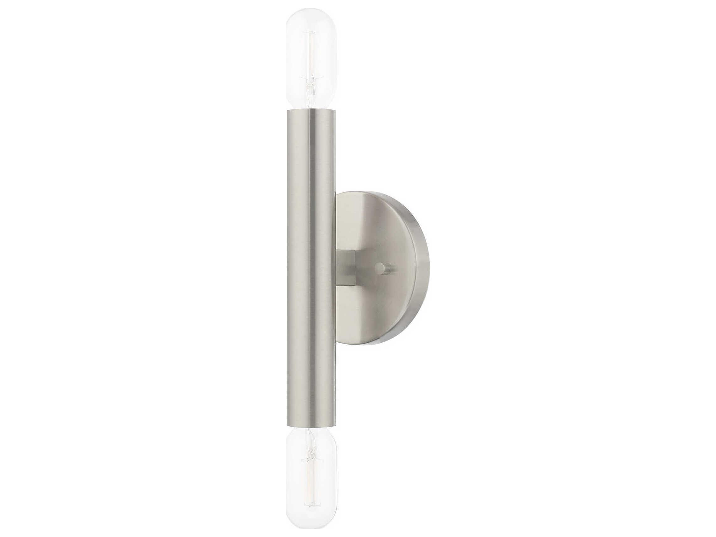Livex Lighting Copenhagen 2-Light Brushed Nickel Wall Sconce