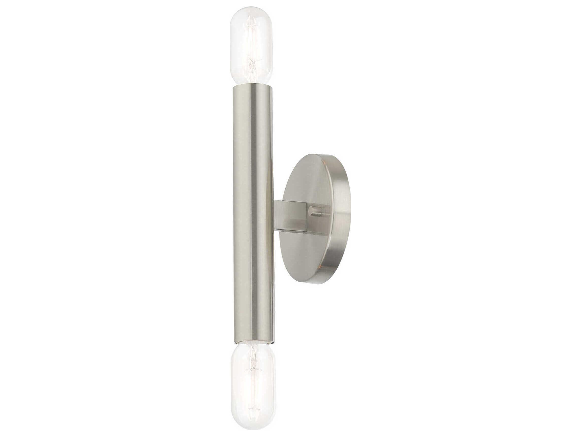 Livex Lighting Copenhagen 2-Light Brushed Nickel Wall Sconce