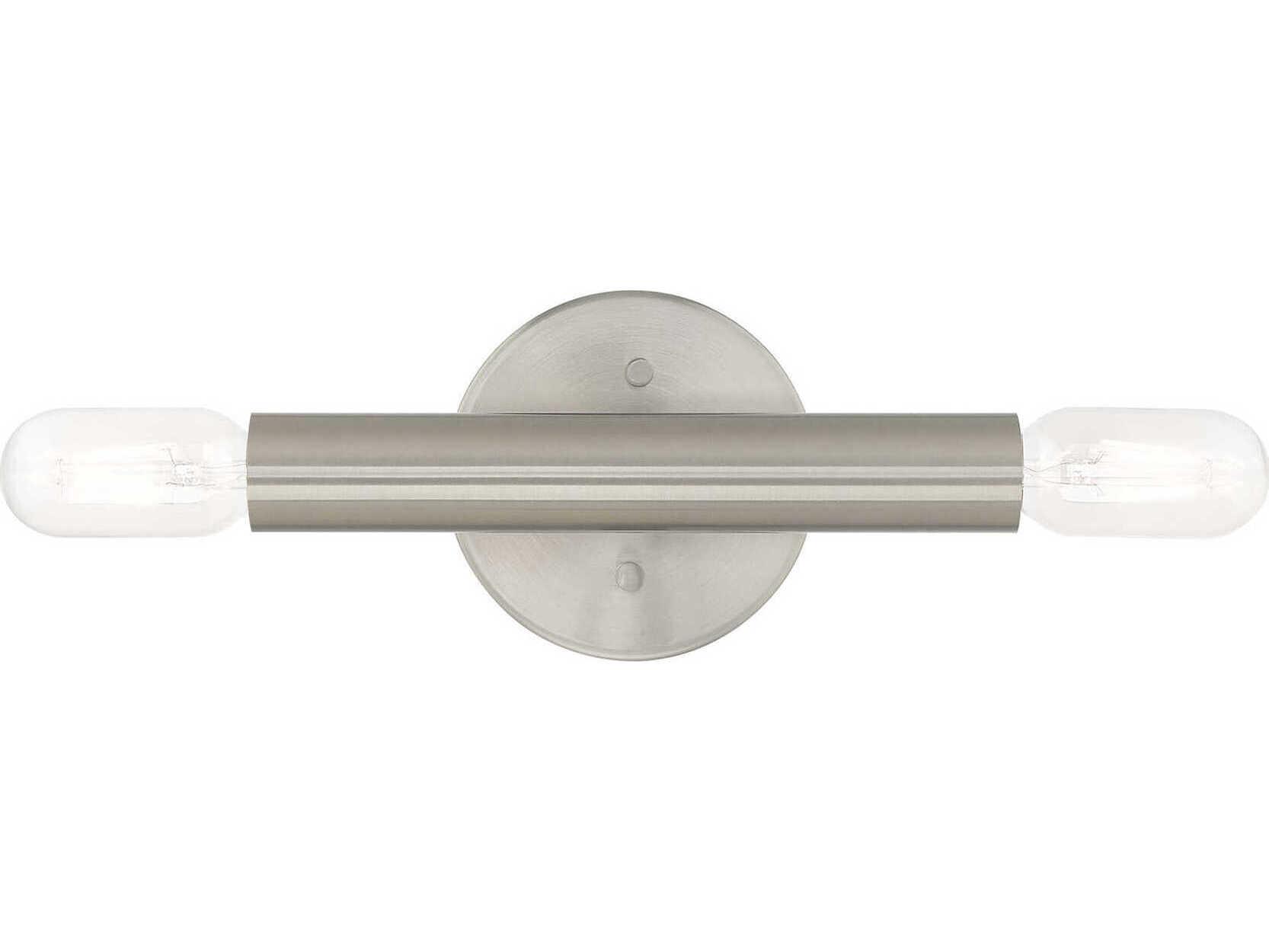 Livex Lighting Copenhagen 2-Light Brushed Nickel Wall Sconce