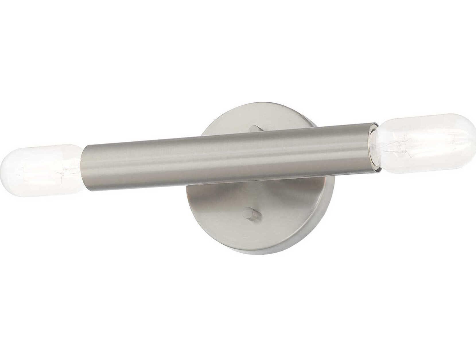 Livex Lighting Copenhagen 2-Light Brushed Nickel Wall Sconce