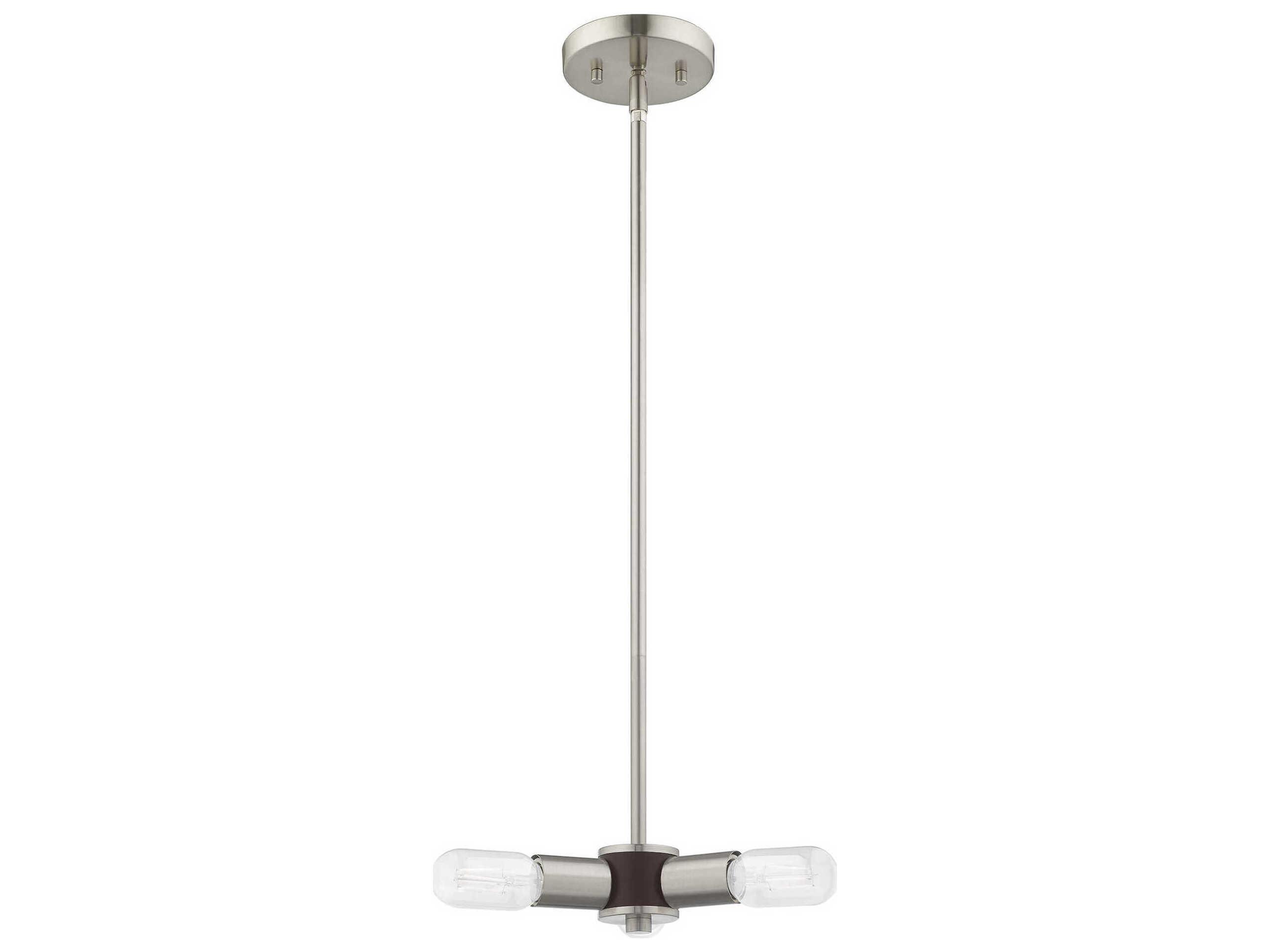 Livex Lighting Copenhagen 3-Light Brushed Nickel Pendant