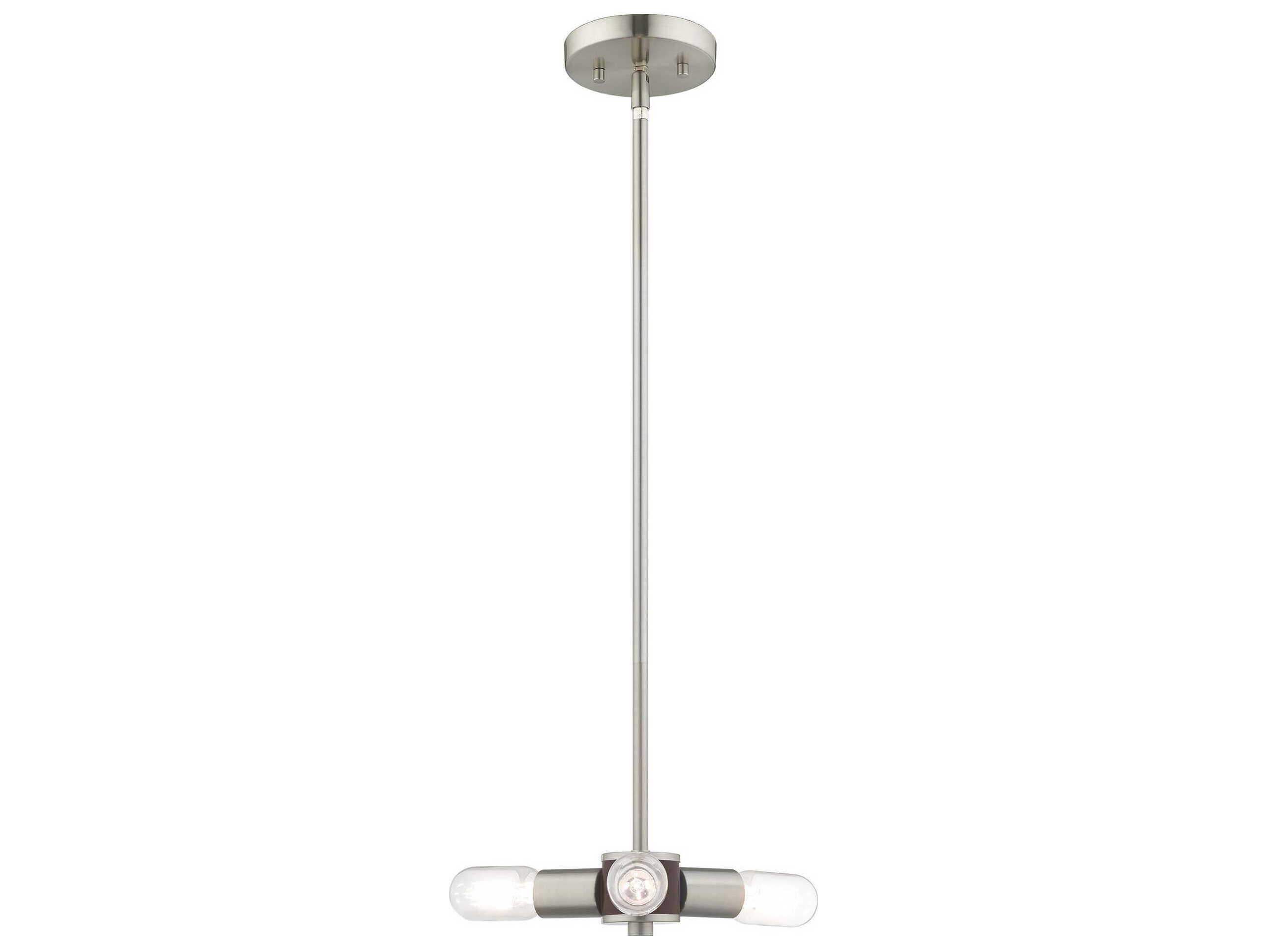 Livex Lighting Copenhagen 3-Light Brushed Nickel Pendant