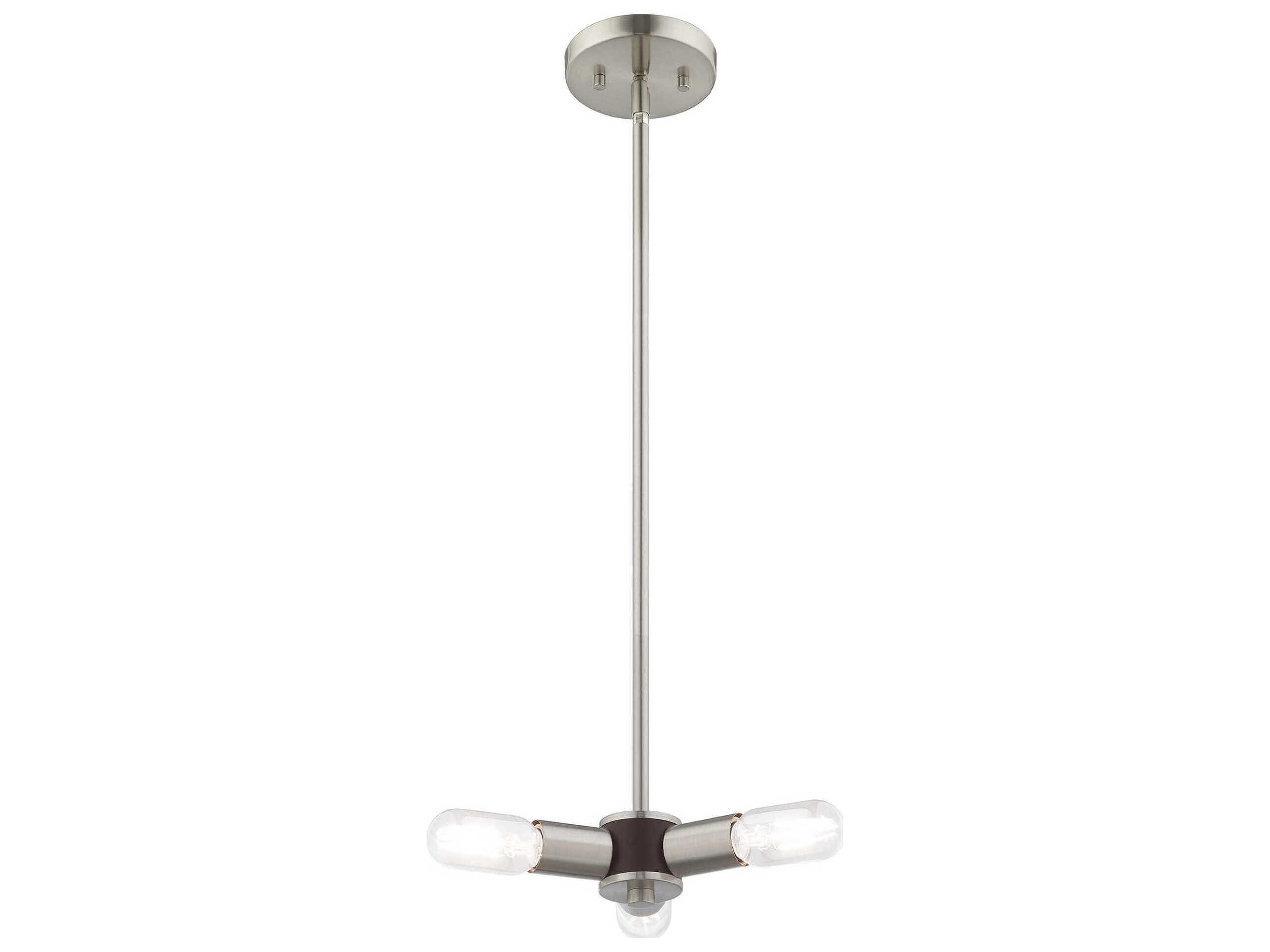 Livex Lighting Copenhagen 3-Light Brushed Nickel Pendant