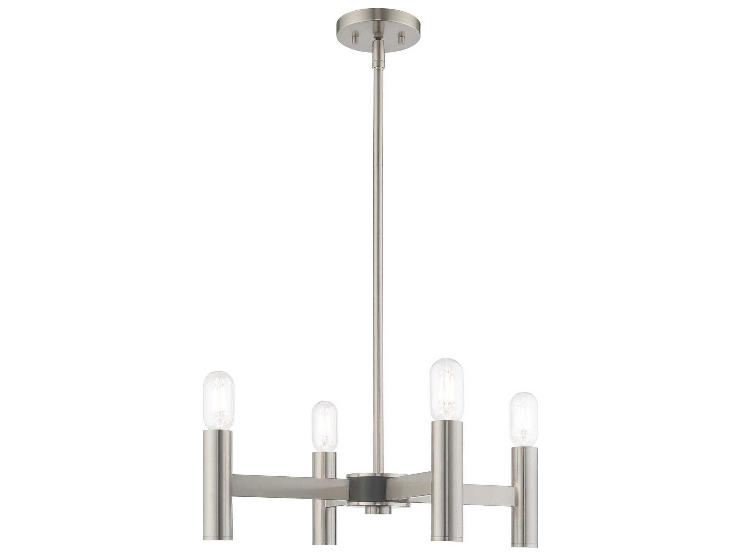 Livex Lighting Copenhagen 4-Light Brushed Nickel Chandelier