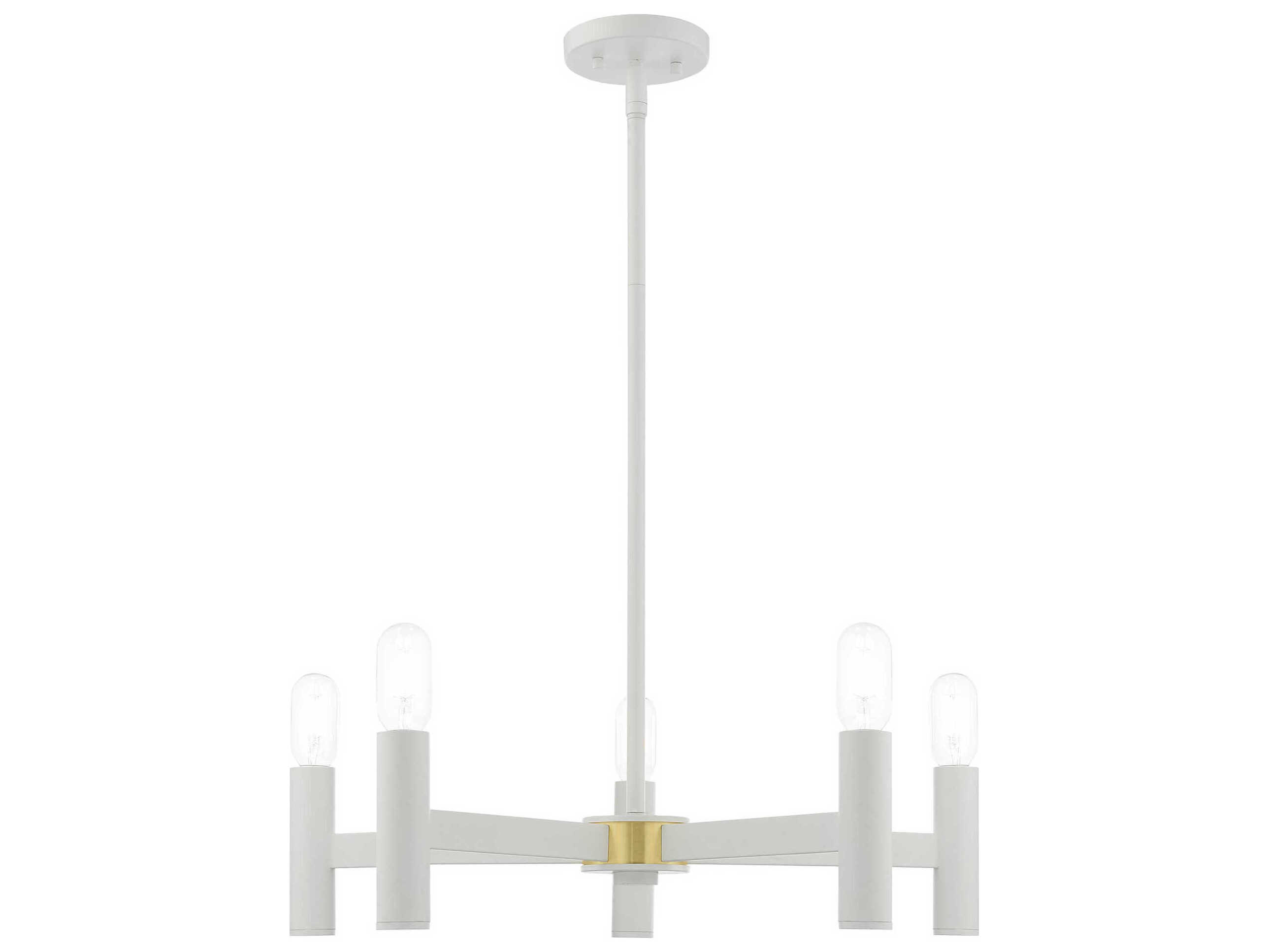 Livex Lighting Copenhagen 5-Light White Chandelier