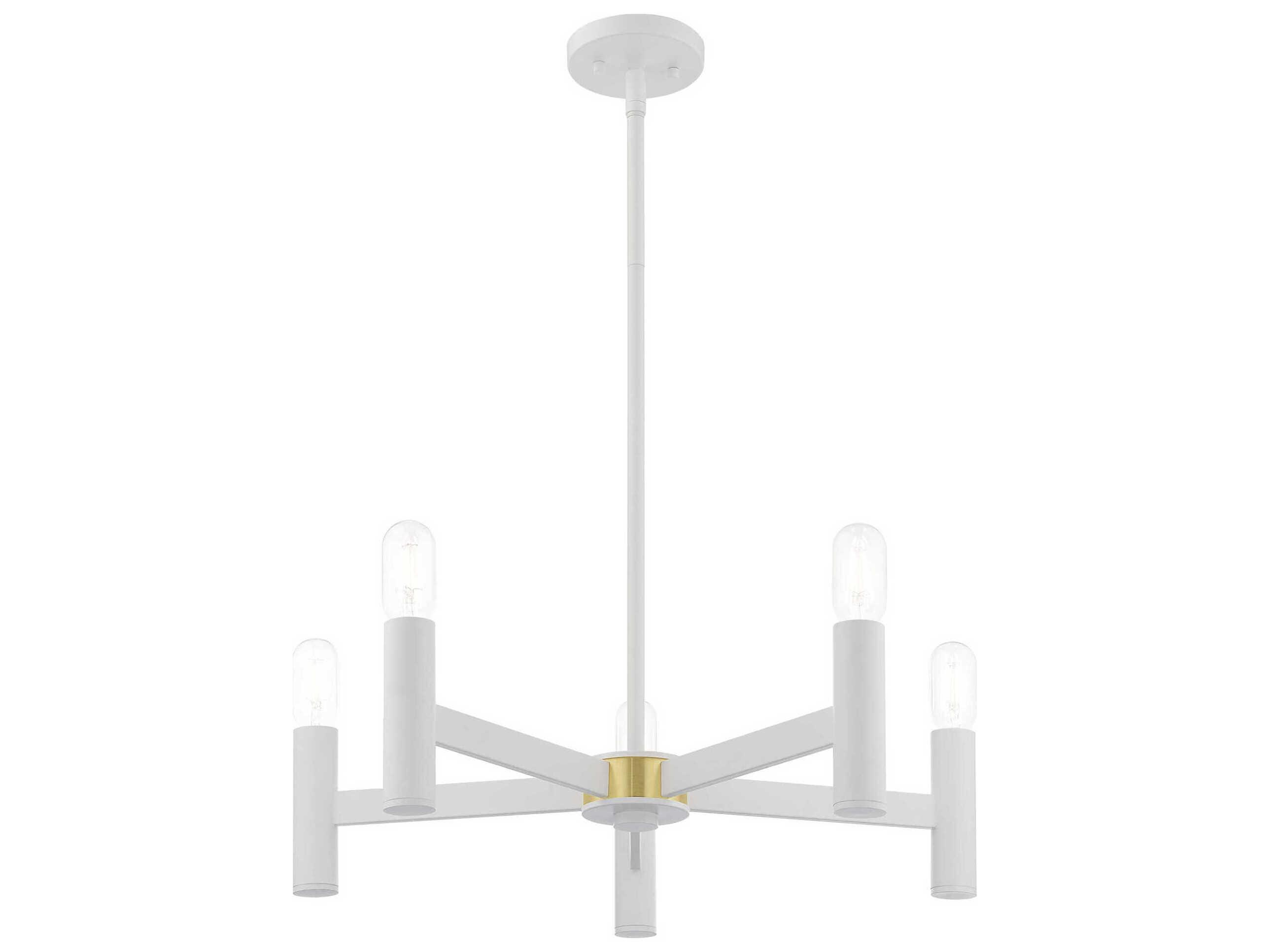 Livex Lighting Copenhagen 5-Light White Chandelier