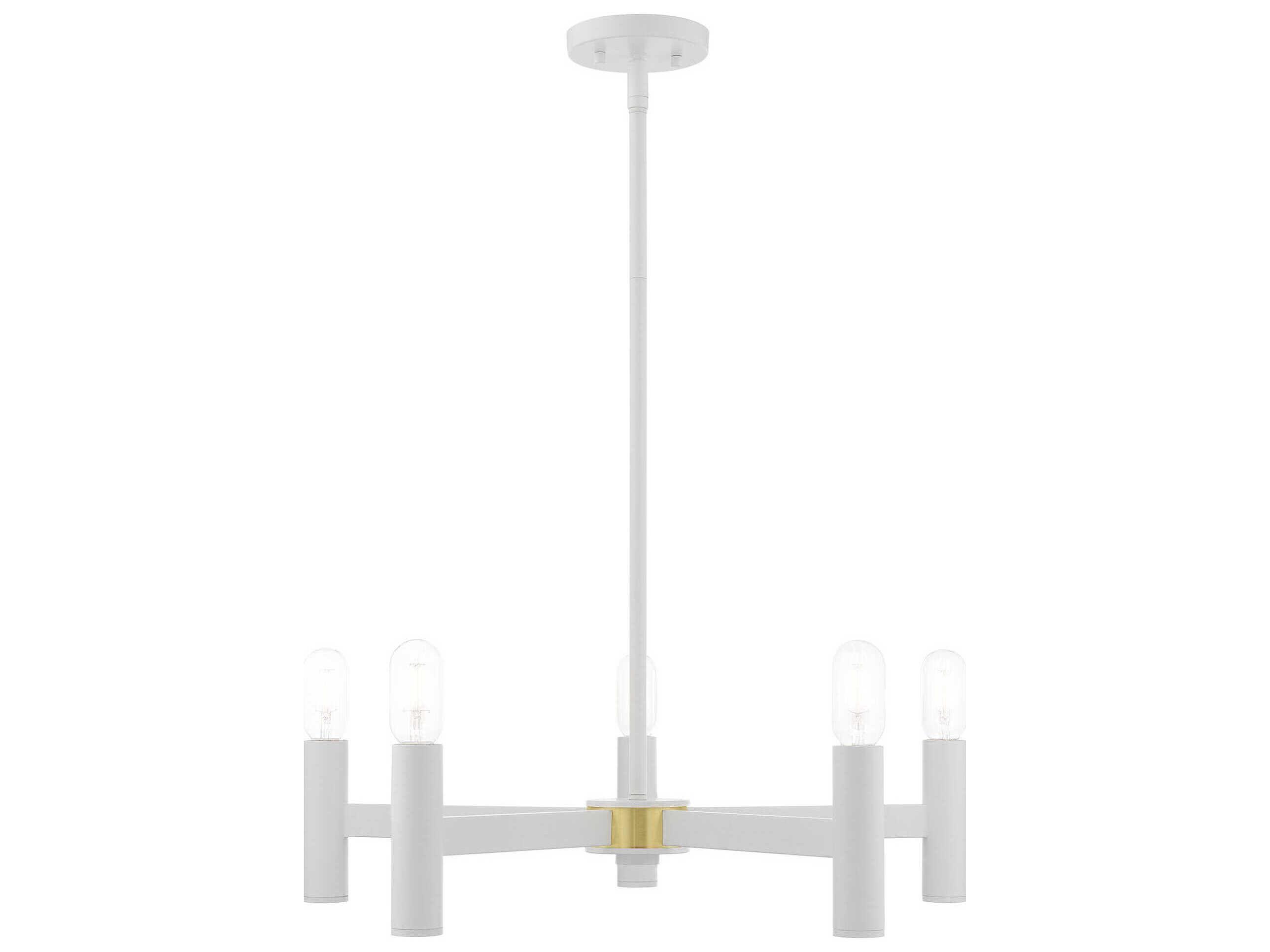 Livex Lighting Copenhagen 5-Light White Chandelier
