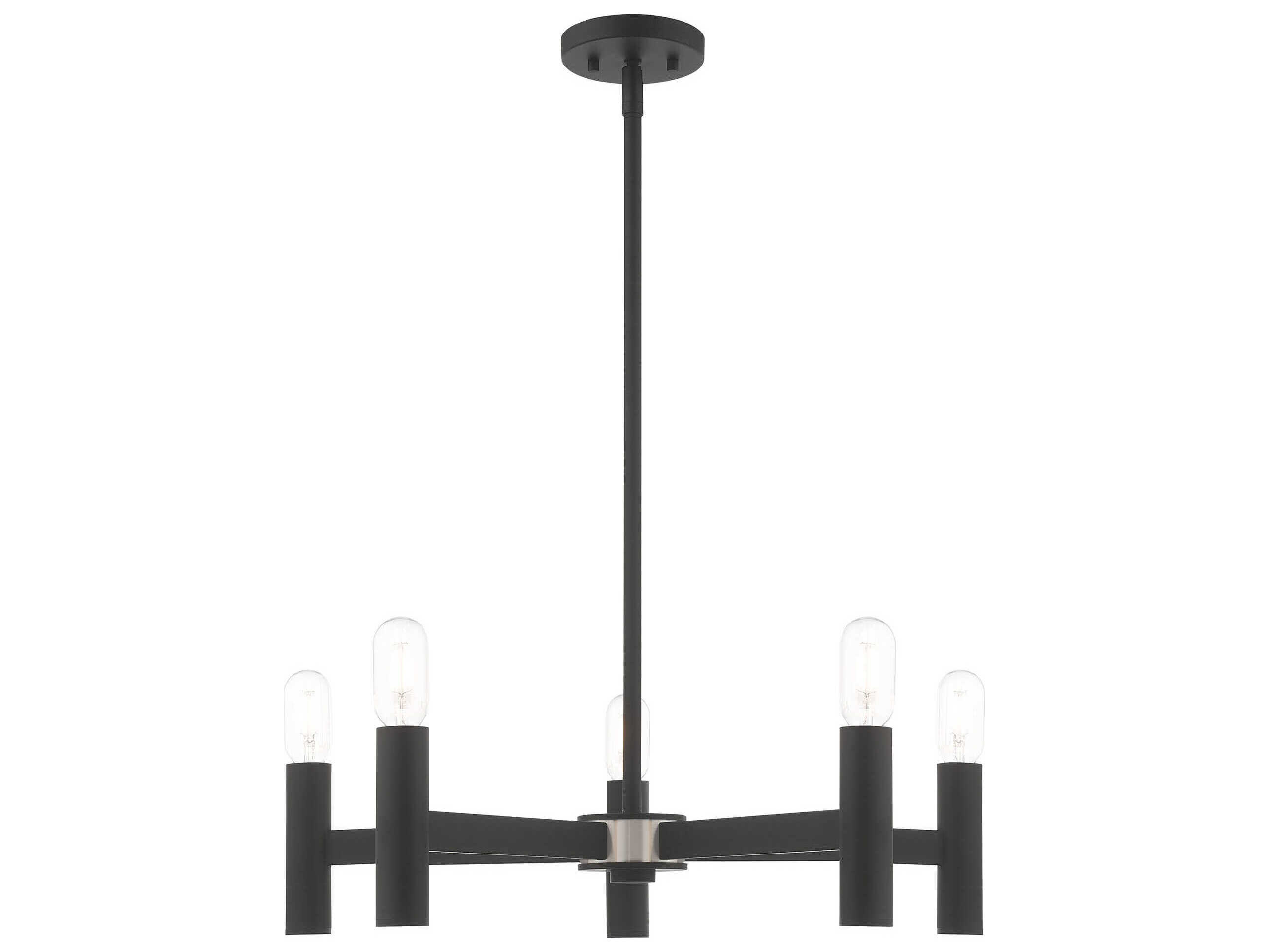 Livex Lighting Copenhagen 5-Light Black Chandelier