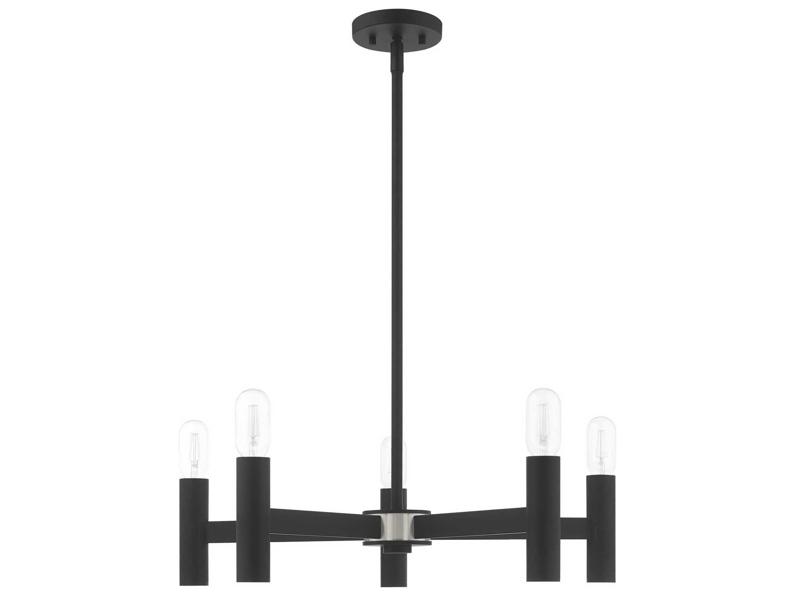 Livex Lighting Copenhagen 5-Light Black Chandelier