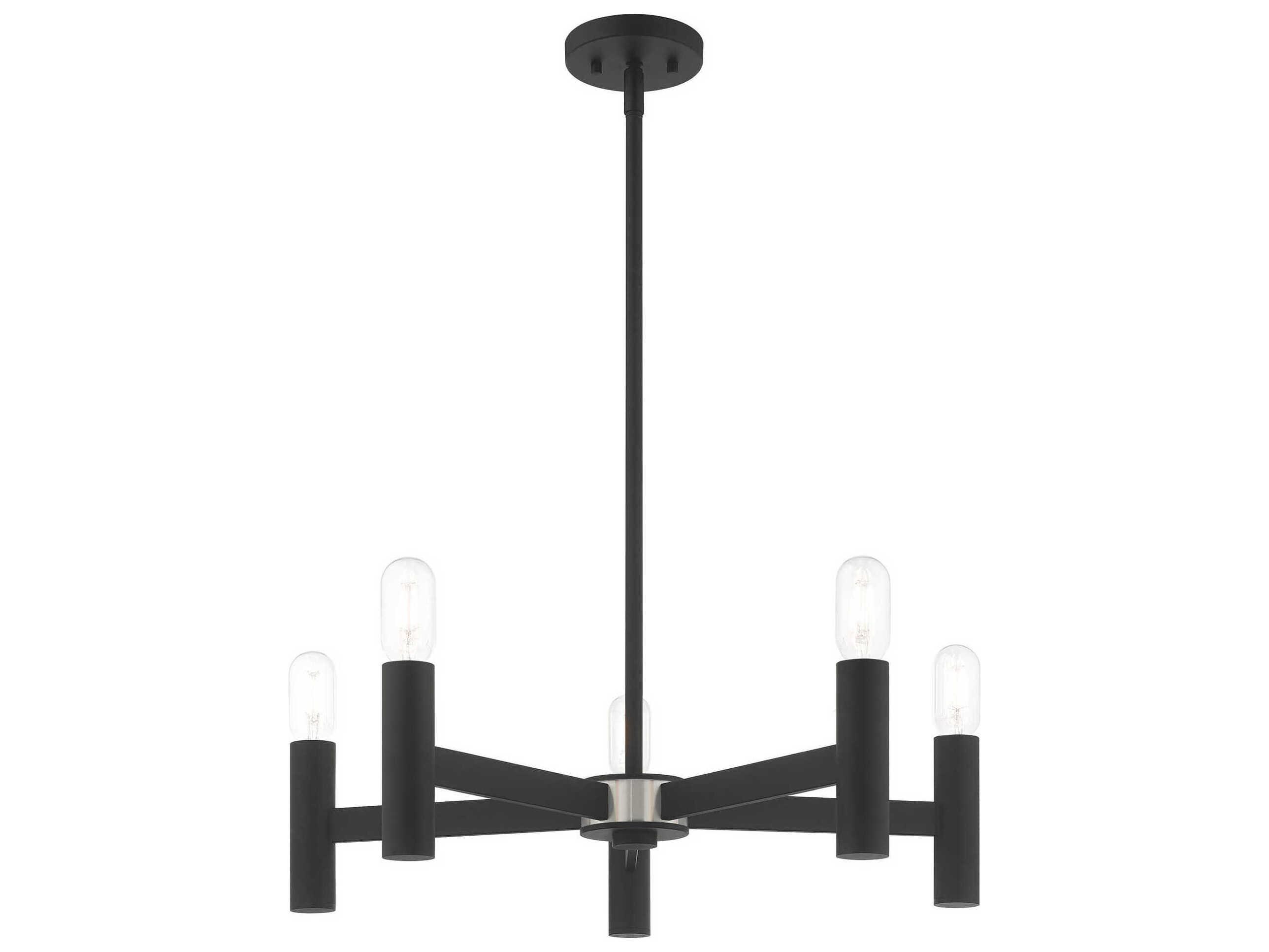 Livex Lighting Copenhagen 5-Light Black Chandelier