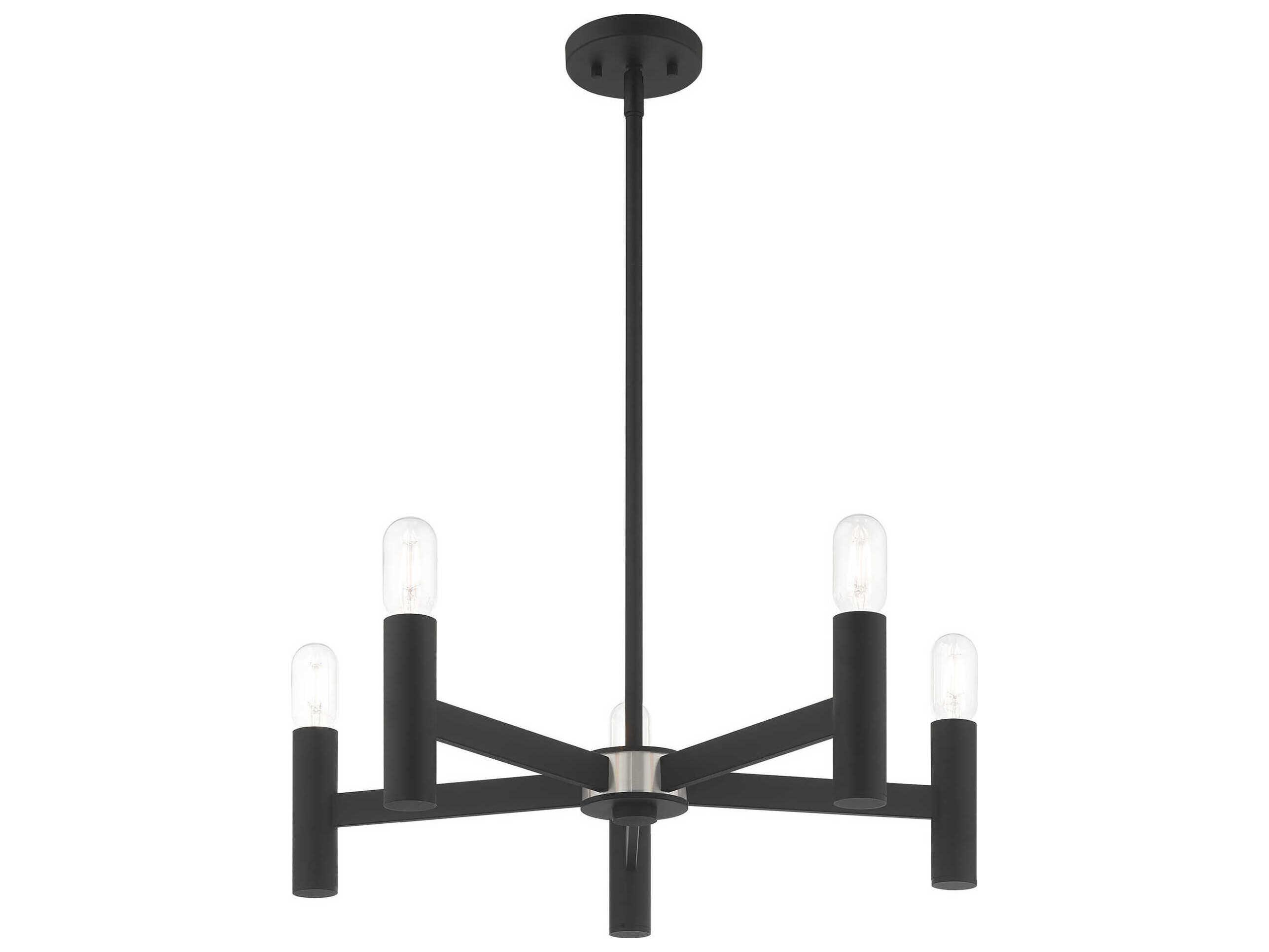 Livex Lighting Copenhagen 5-Light Black Chandelier
