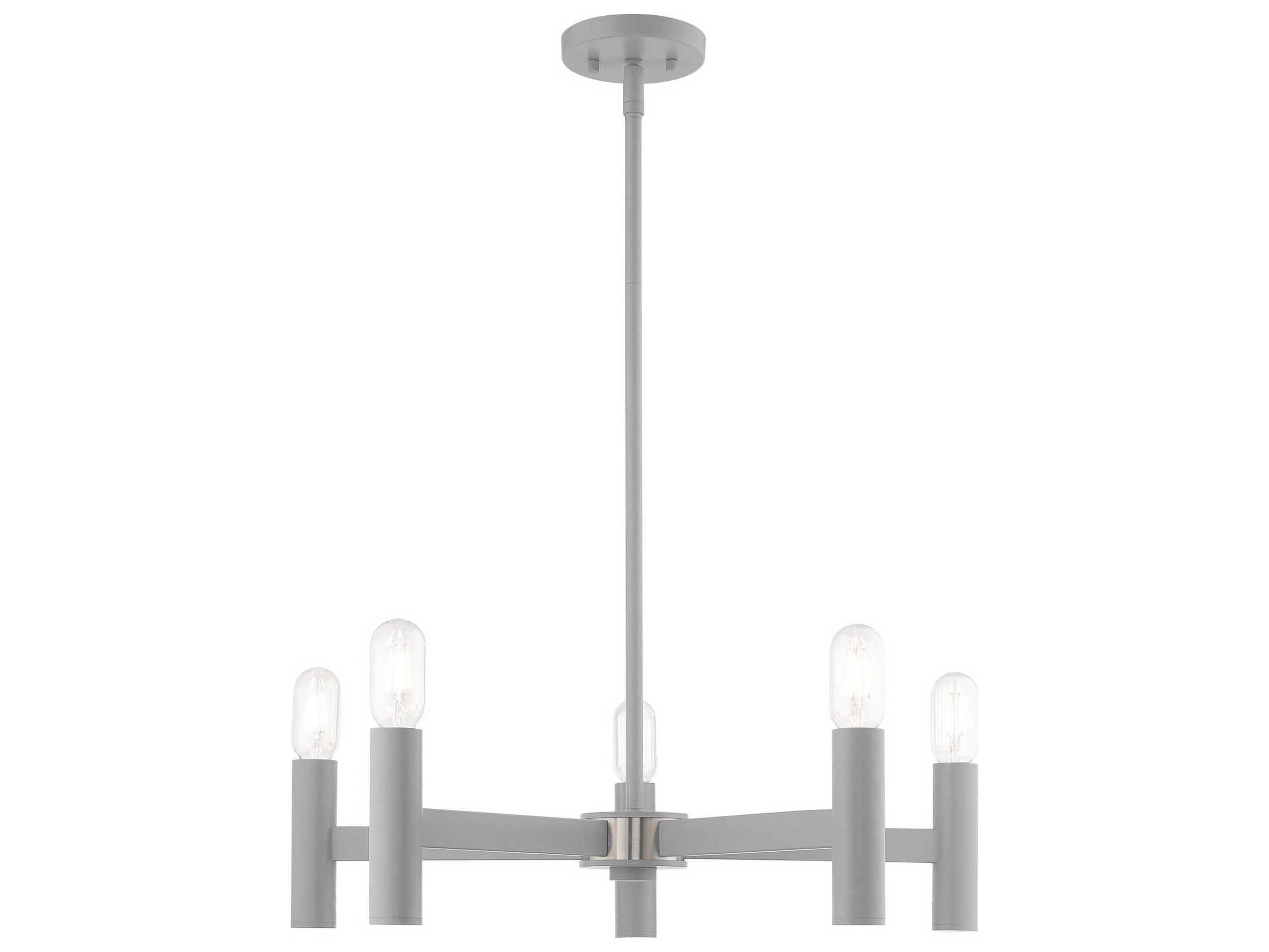 Livex Lighting Copenhagen 5-Light Nordic Gray Chandelier