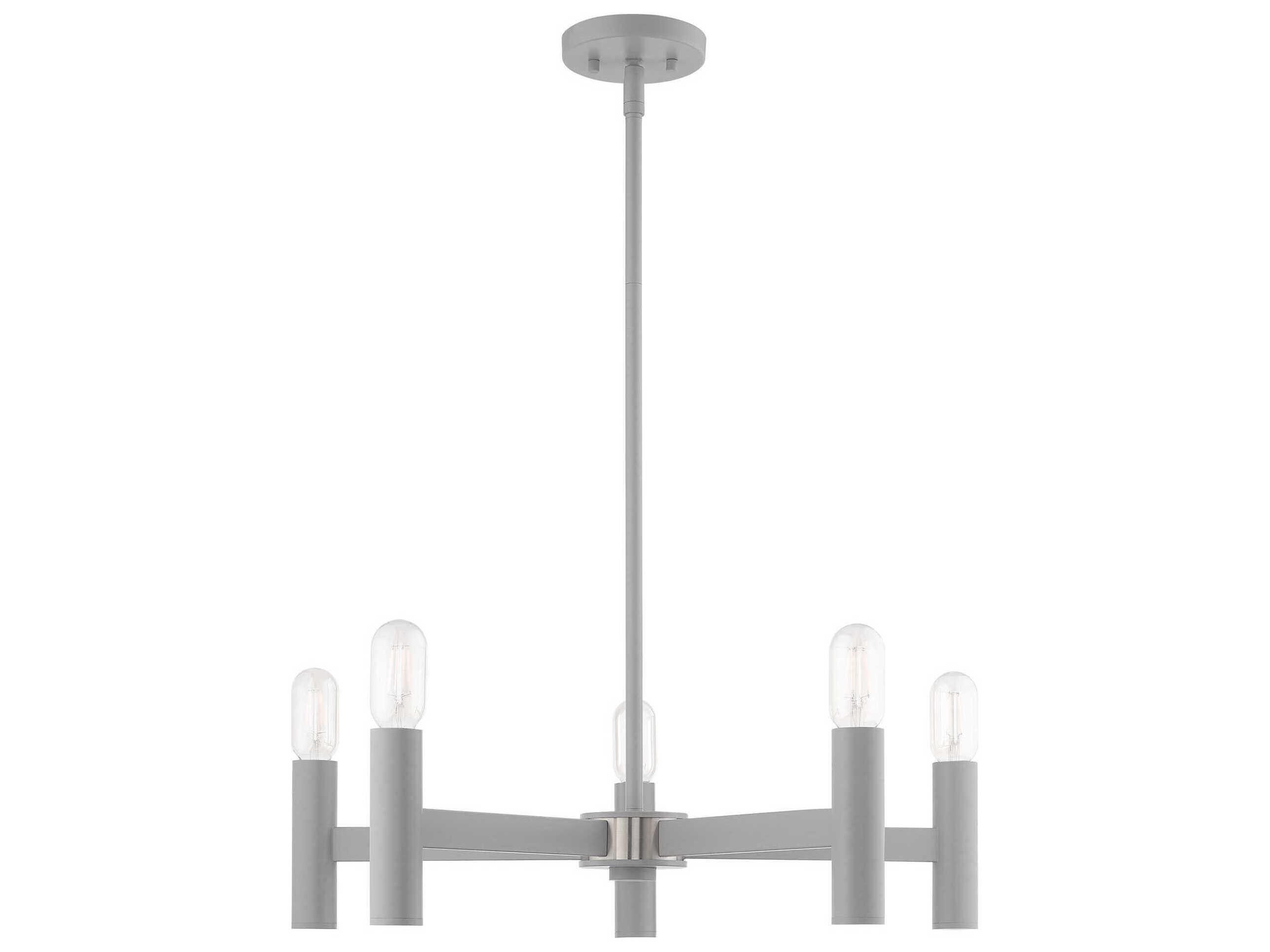 Livex Lighting Copenhagen 5-Light Nordic Gray Chandelier