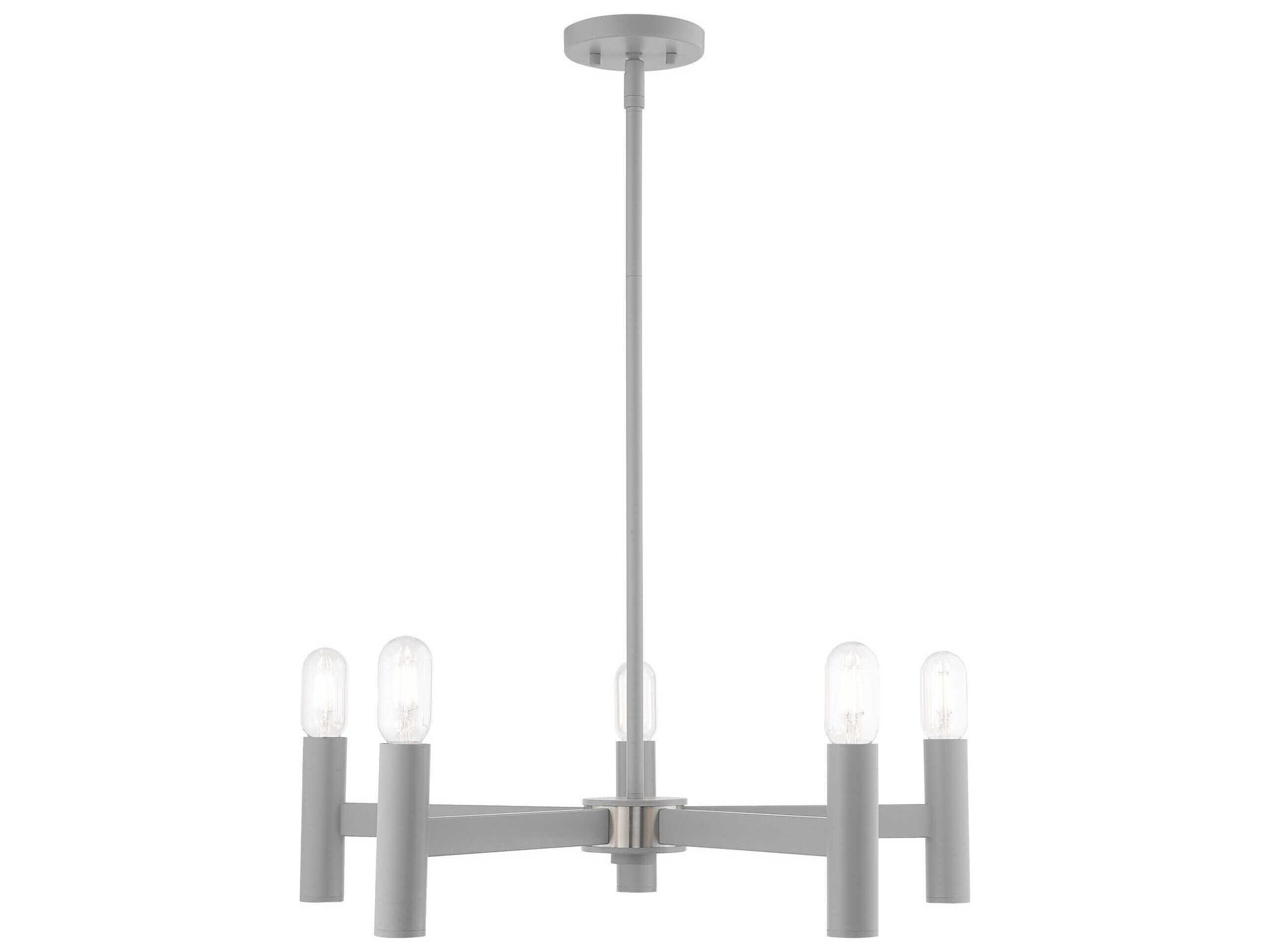 Livex Lighting Copenhagen 5-Light Nordic Gray Chandelier