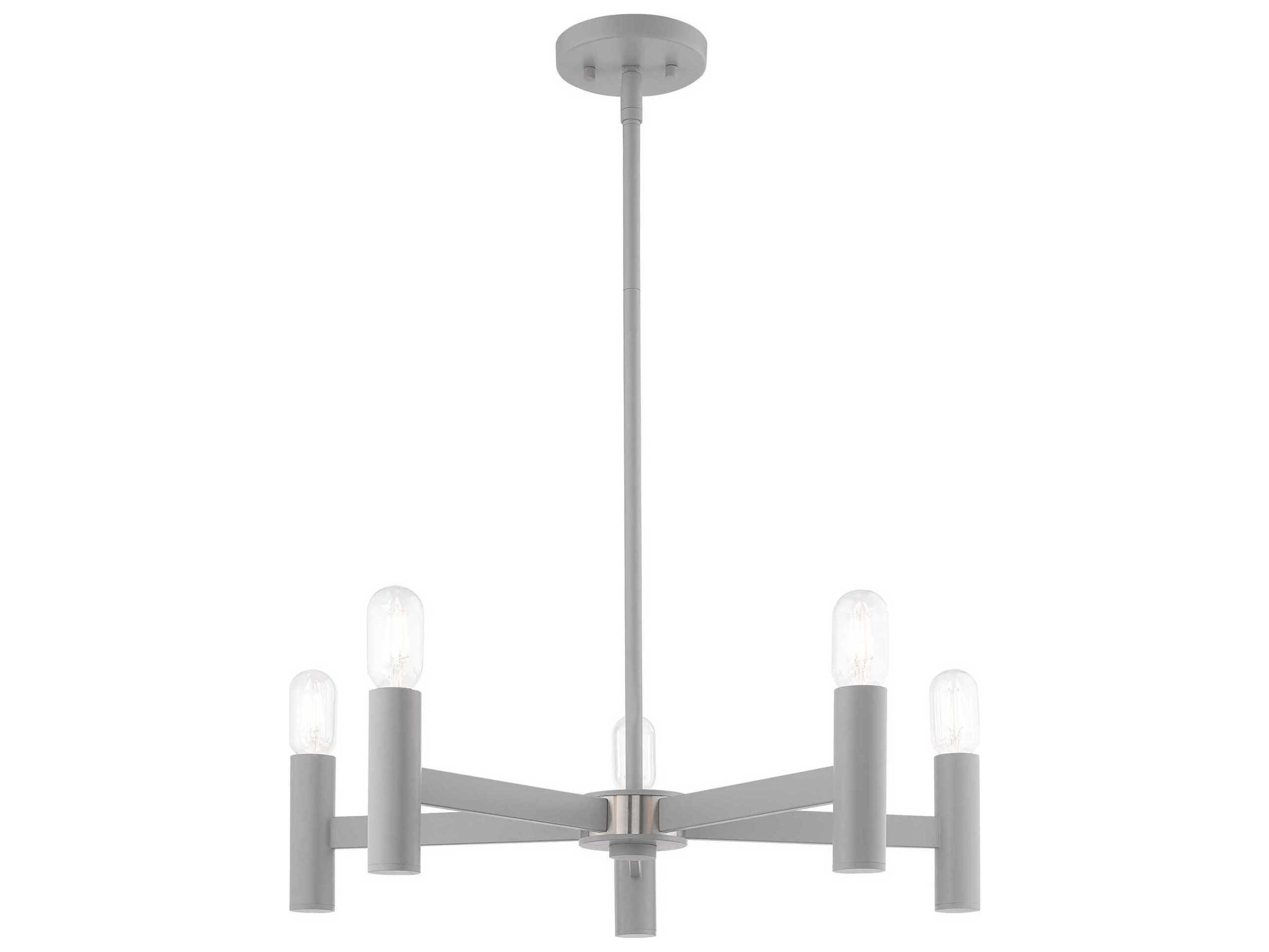 Livex Lighting Copenhagen 5-Light Nordic Gray Chandelier