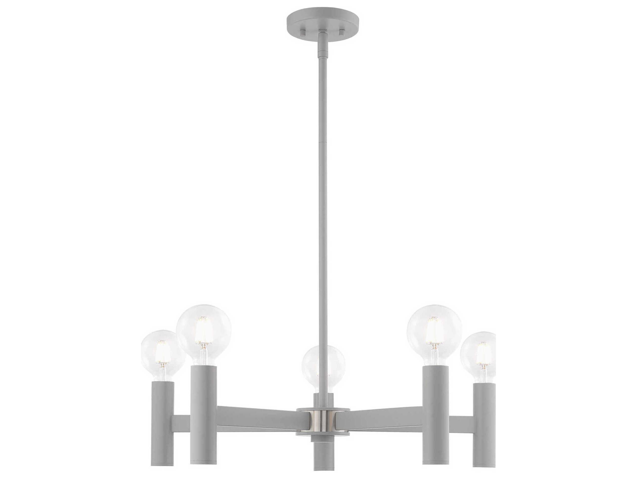Livex Lighting Copenhagen 5-Light Nordic Gray Chandelier